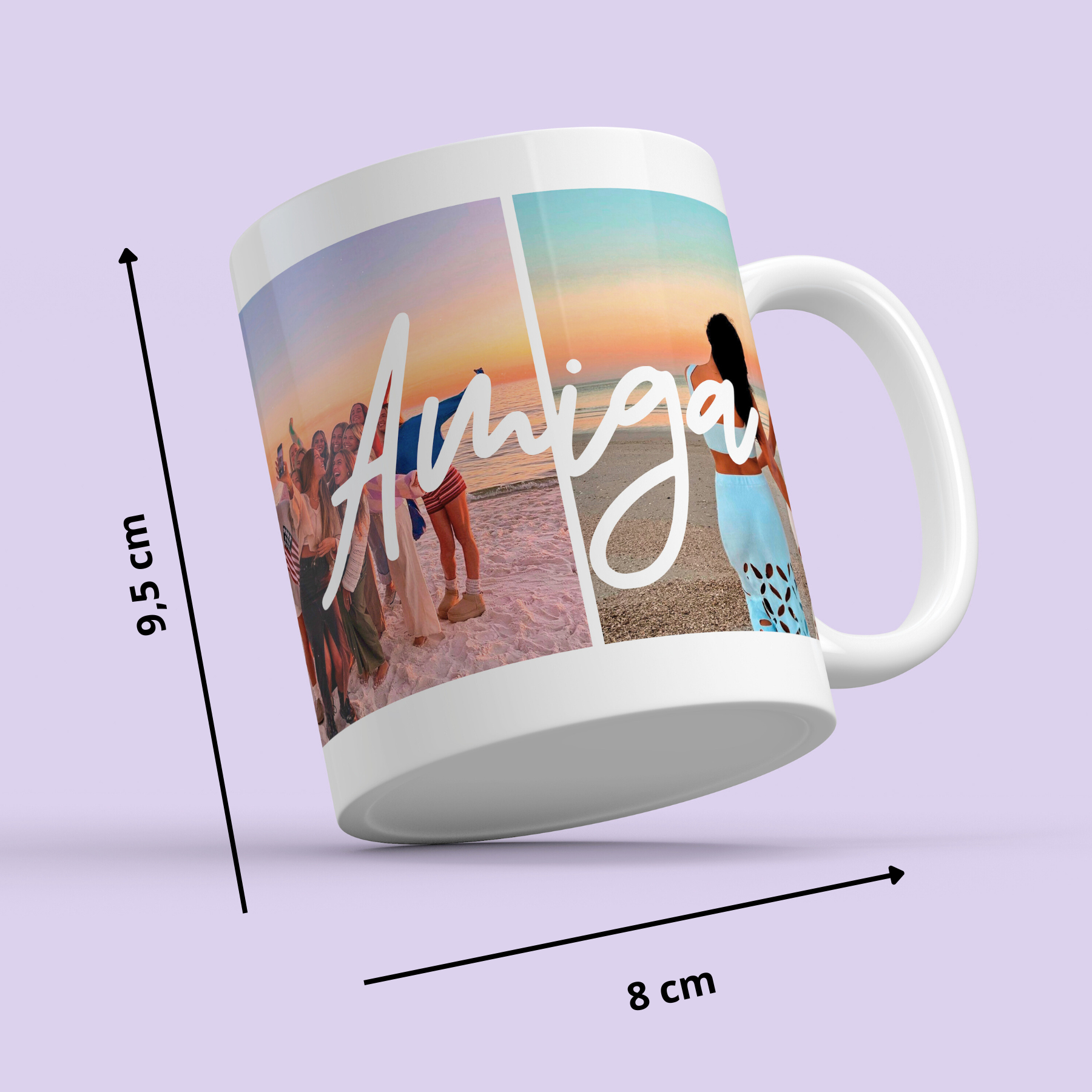 Taza AMIGA con dos fotos