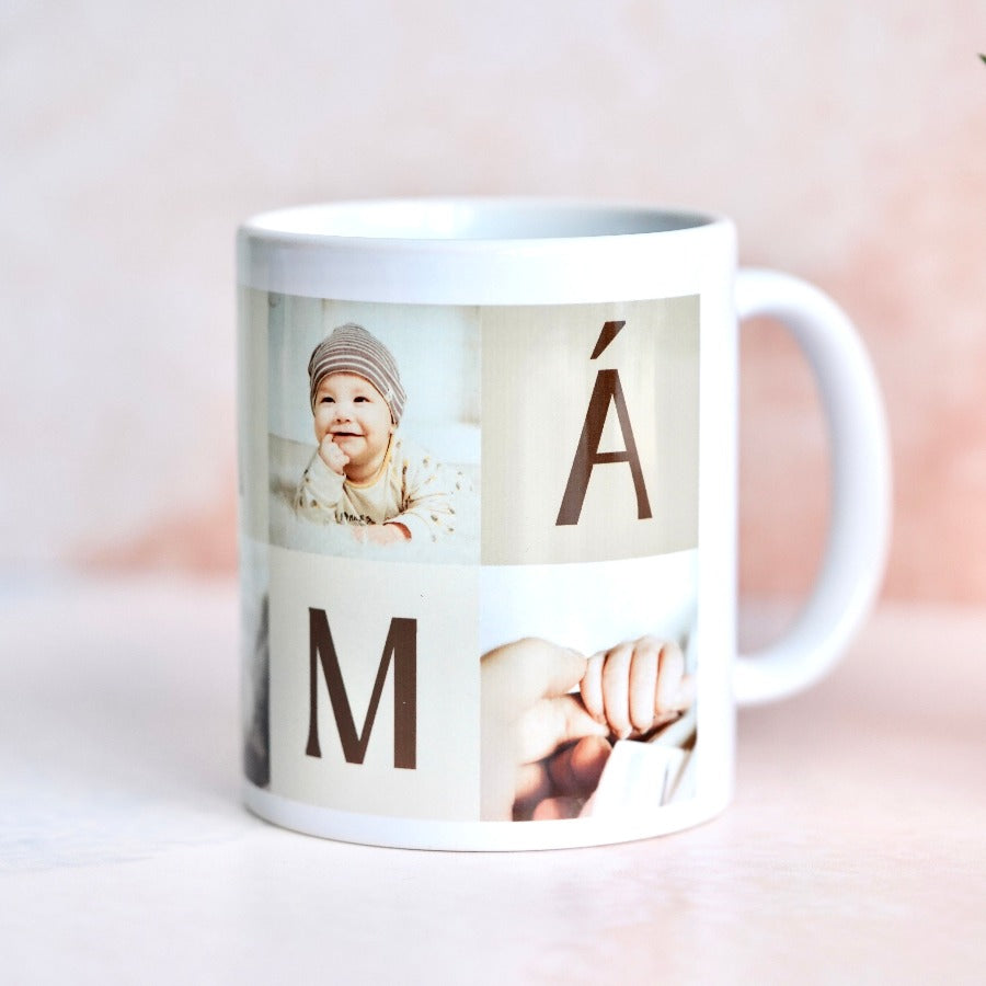 Idea regalo de la Madre Taza con letras