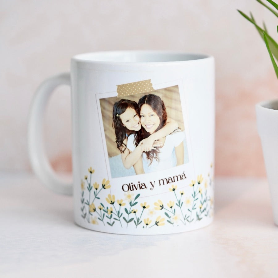 Taza día de la Madre flores