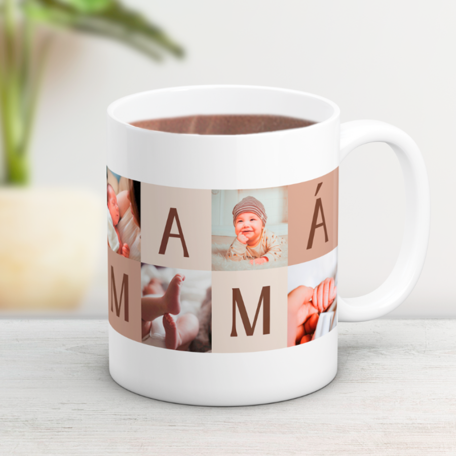 Taza para MAMÁ cuadraditos ❤️ , ¿Buscas un regalo original para tu madre? 🎁 Descubre nuestras tazas personalizadas para tu persona favorita: especiales, emotivas y listas en 48h. ¡Le encantará!