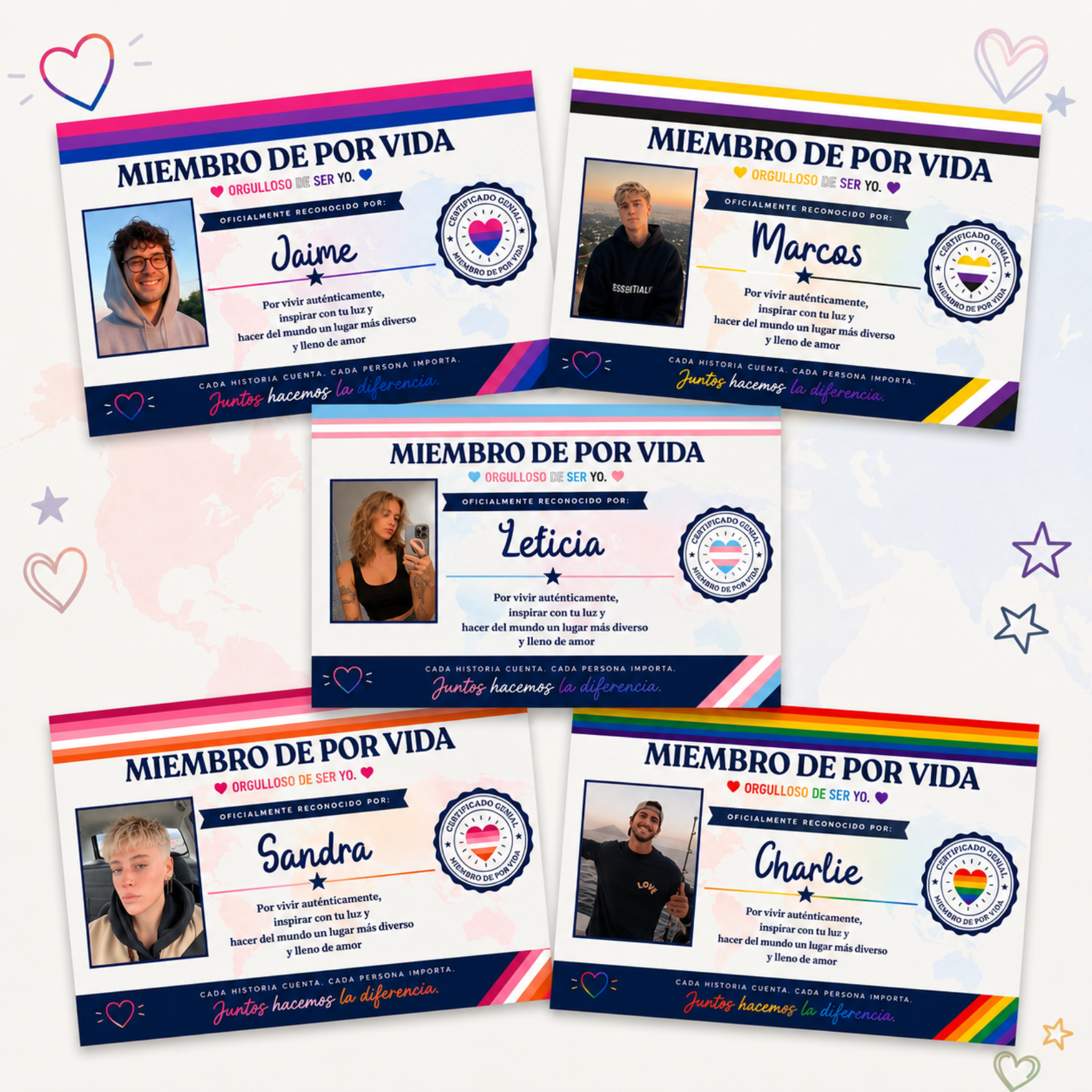 Carnet Pride Personalizado LGTBI con Foto, Nombre y Mensaje