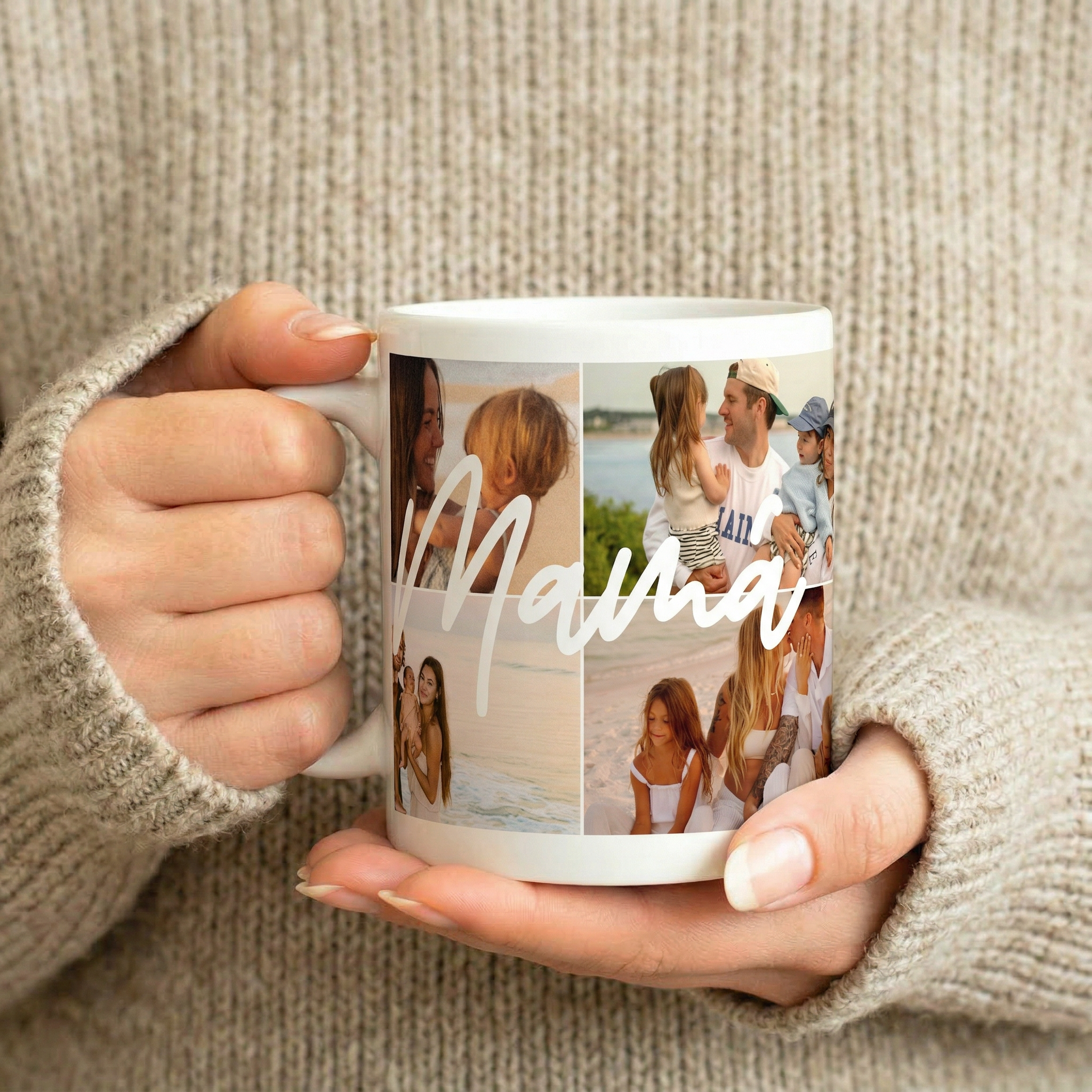 Taza Mamá 4 Fotos Collage