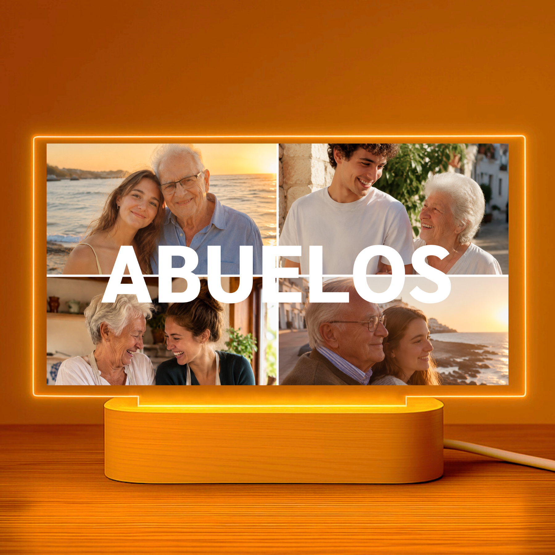 Lámpara "ABUELOS" con fotos