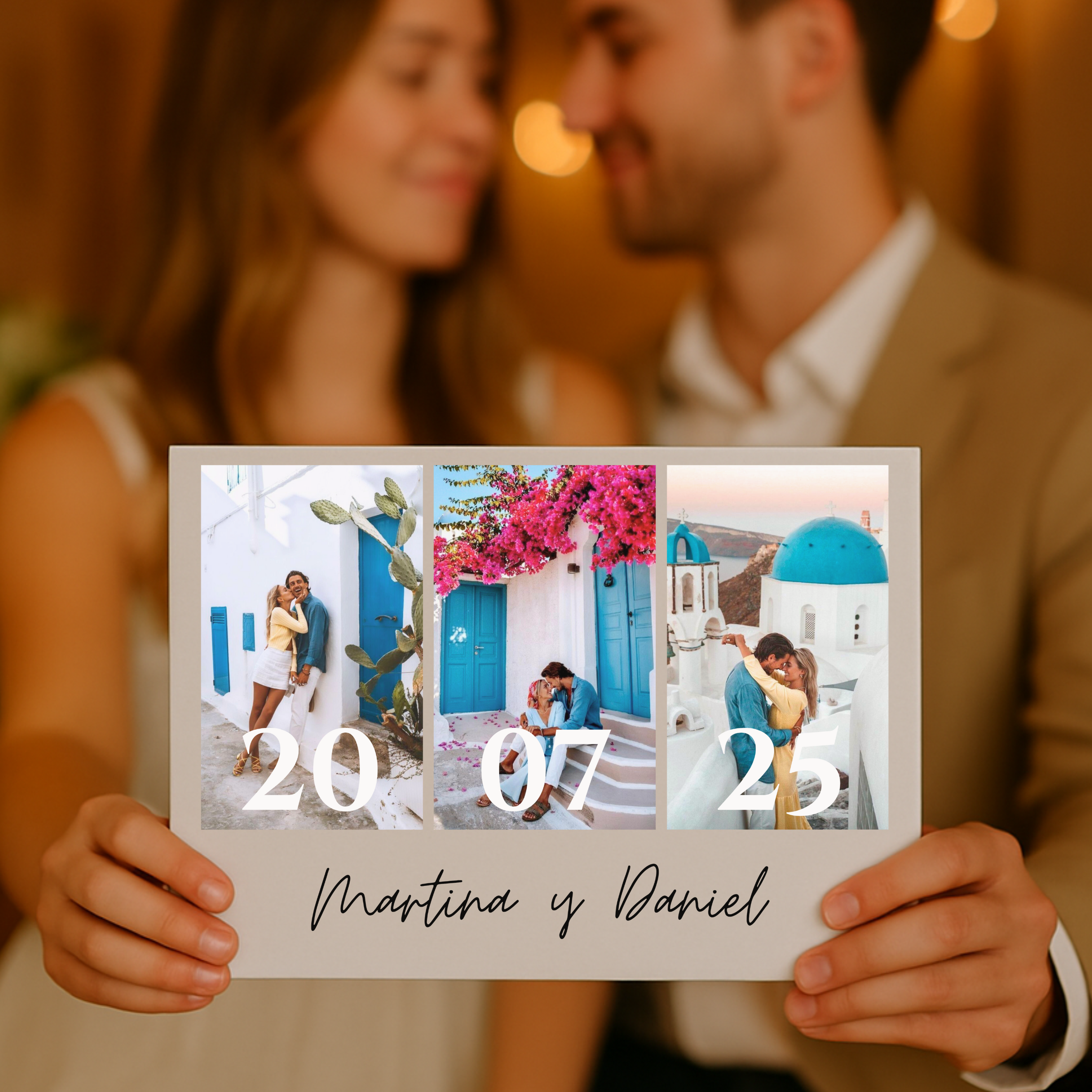 Lienzo 3 fotos Aniversario