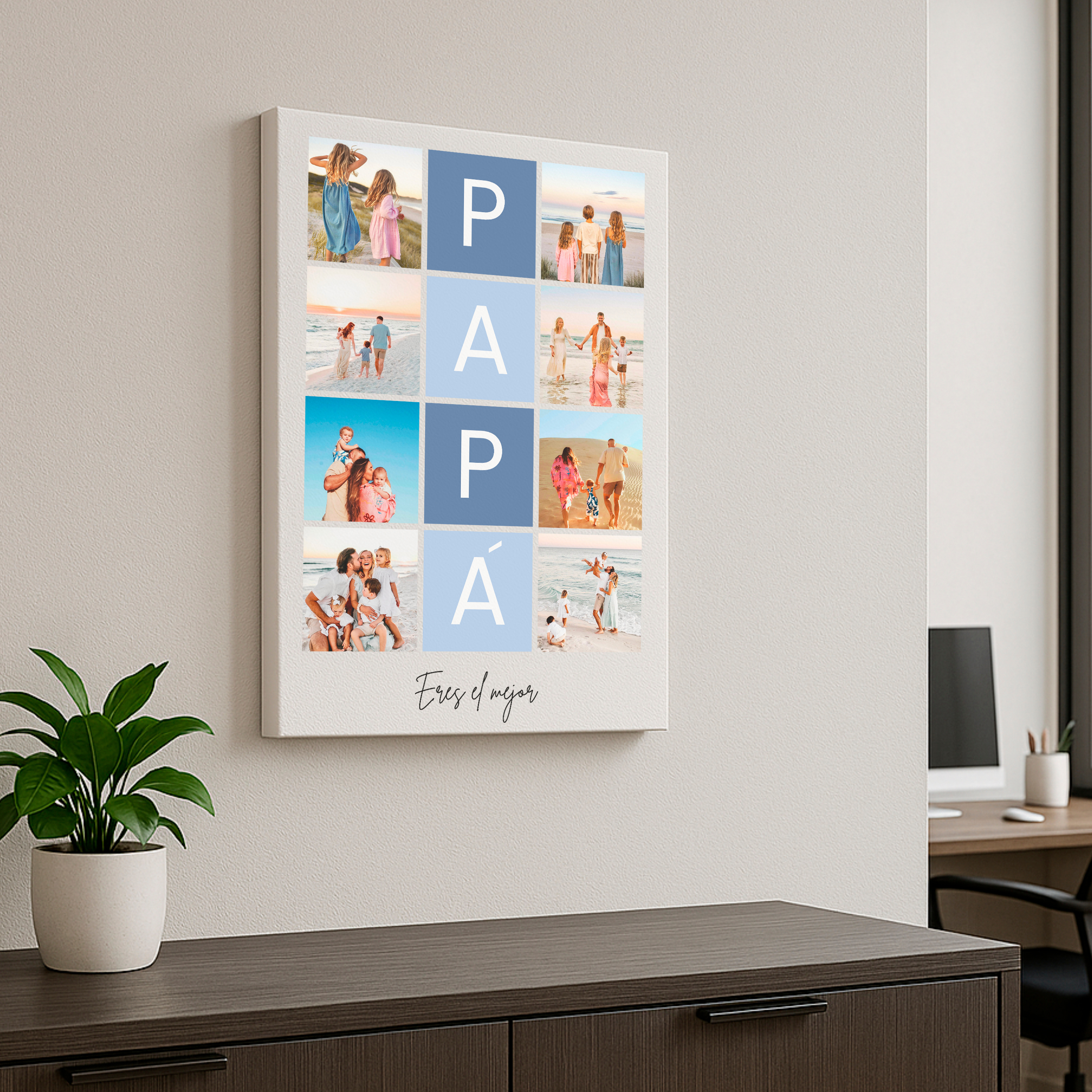 Lienzo PAPÁ 8 fotos personalizado