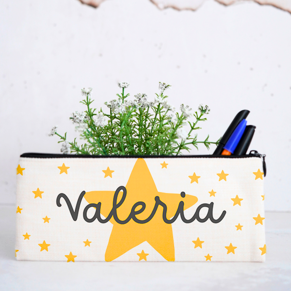 estuche personalizado con estrella y nombre