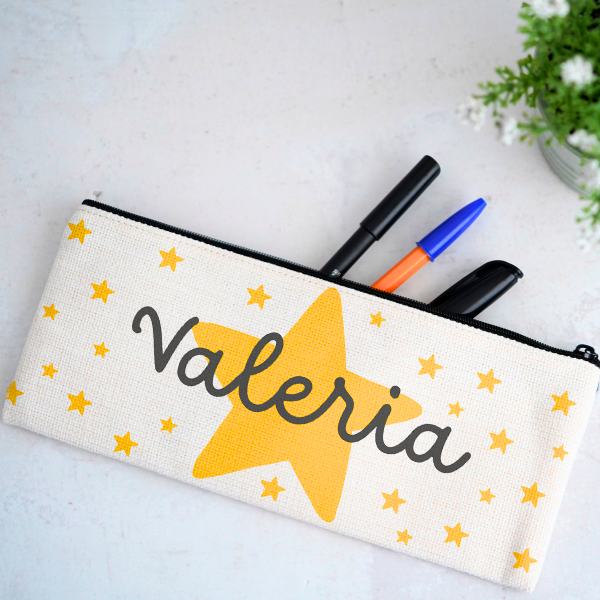 estuche personalizado con estrella y nombre