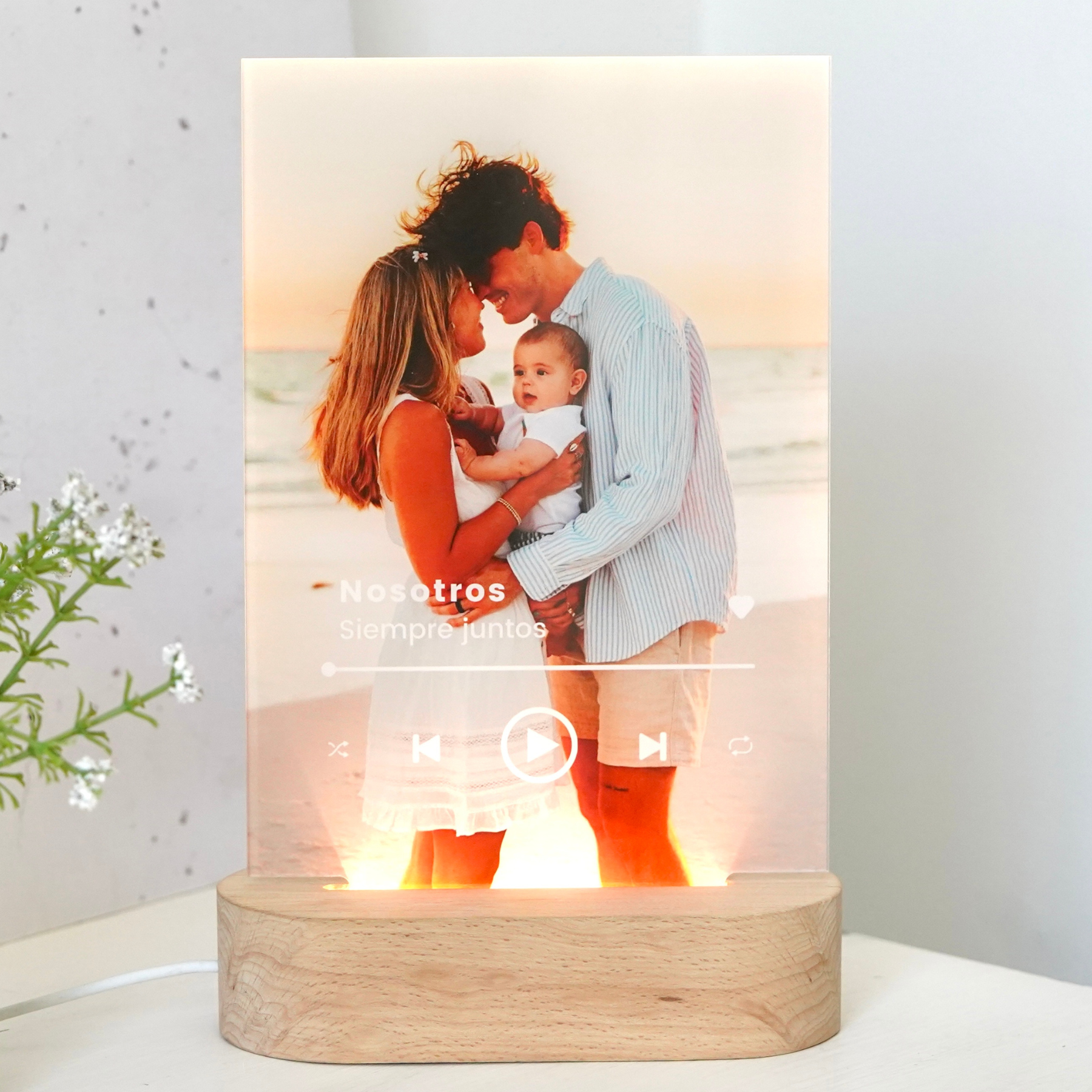 Lámpara Spotify con base de Luz | Idea de regalo personalizado | Regalo día del padre | Regalo para mi novia | Regalo para mi novio | Crear placa SPOTIFY | Placa de música PERSONALIZADA | Placa de cristal Spotify | Regalo Original y Especial | Metacrilato Spotify | Placas con tu diseño SPOTIFY | Regalo original | Cristal Plaque