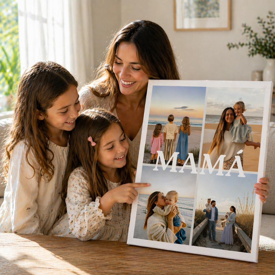 lienzo personalizado día de la madre, lienzo especial mamá, regalo original.