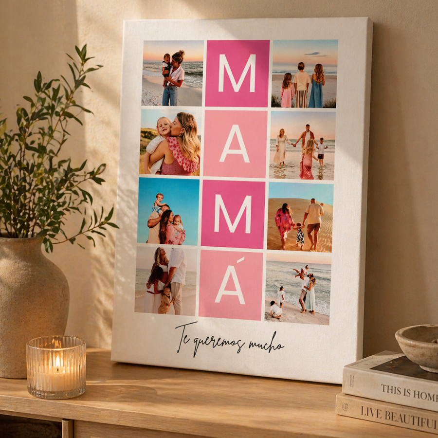 lienzo personalizado día de la madre, lienzo especial mamá, regalo original.