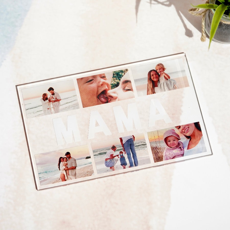 Placa transparente, un regalo original donde puedes personalizar tus fotos y hacer un regalo único el día de la madre