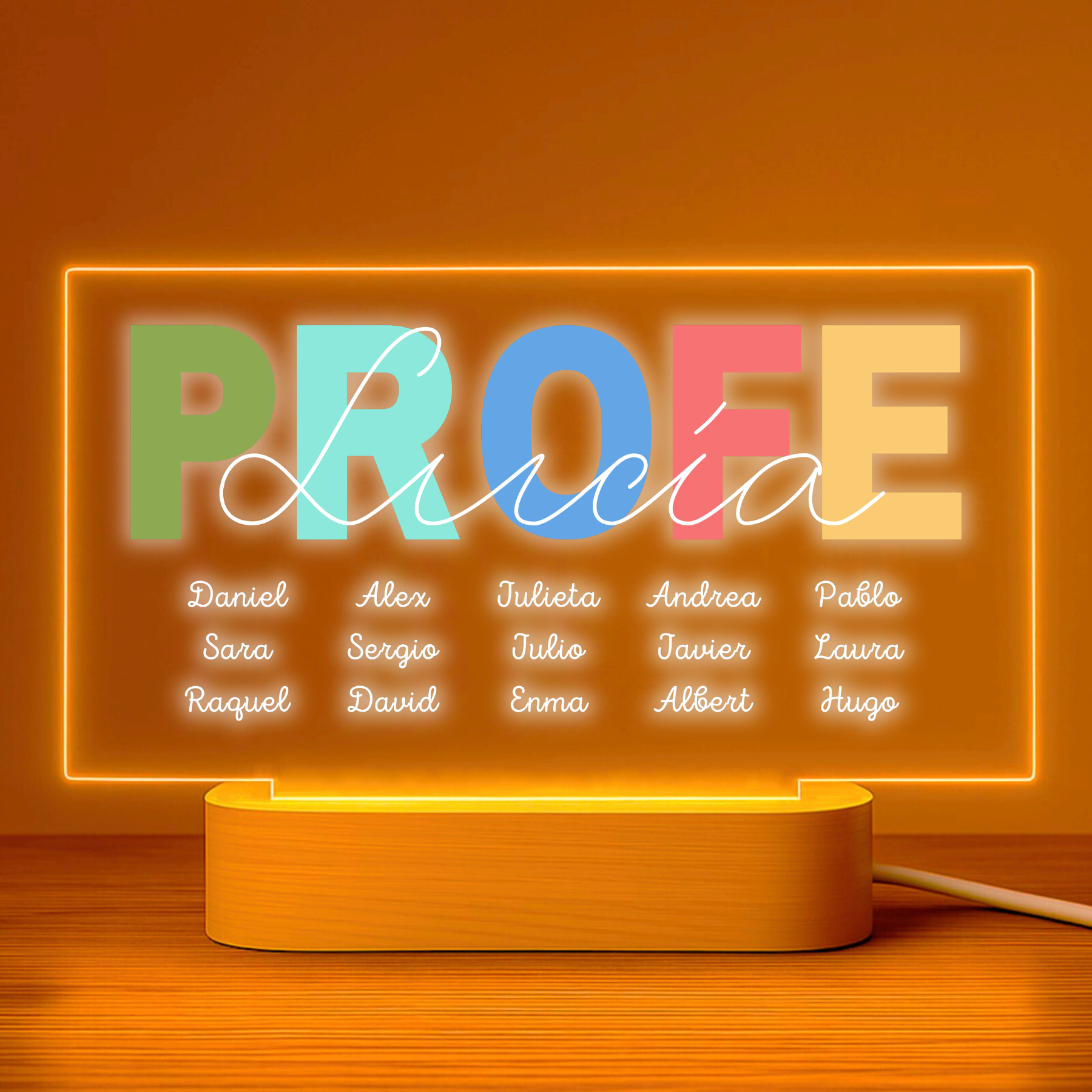 Candeeiro Profe Cores com Alunos