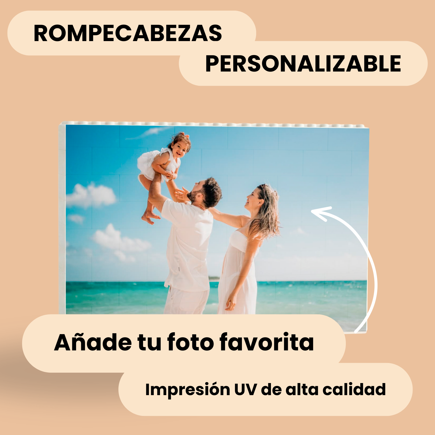 Puzzle Personalizado para Papá con Foto Completa