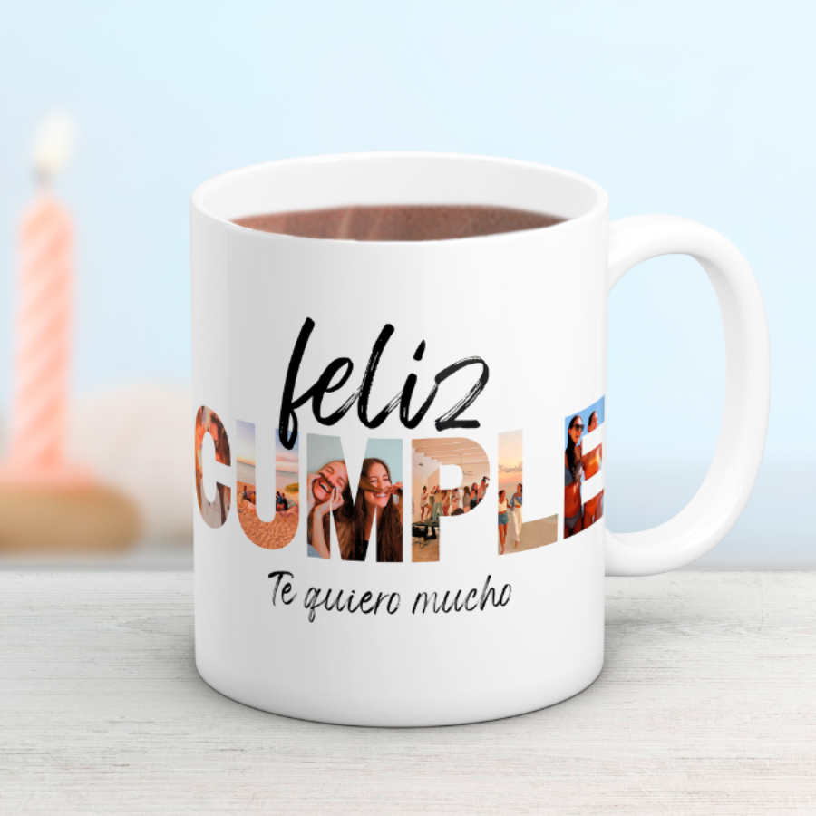 Taza "Feliz Cumple"❤️ , ¿Buscas un regalo original para un cumpleaños? 🎁 Descubre nuestras tazas personalizadas para tu persona favorita: especiales, emotivas y listas en 48h. ¡Enamoraras!