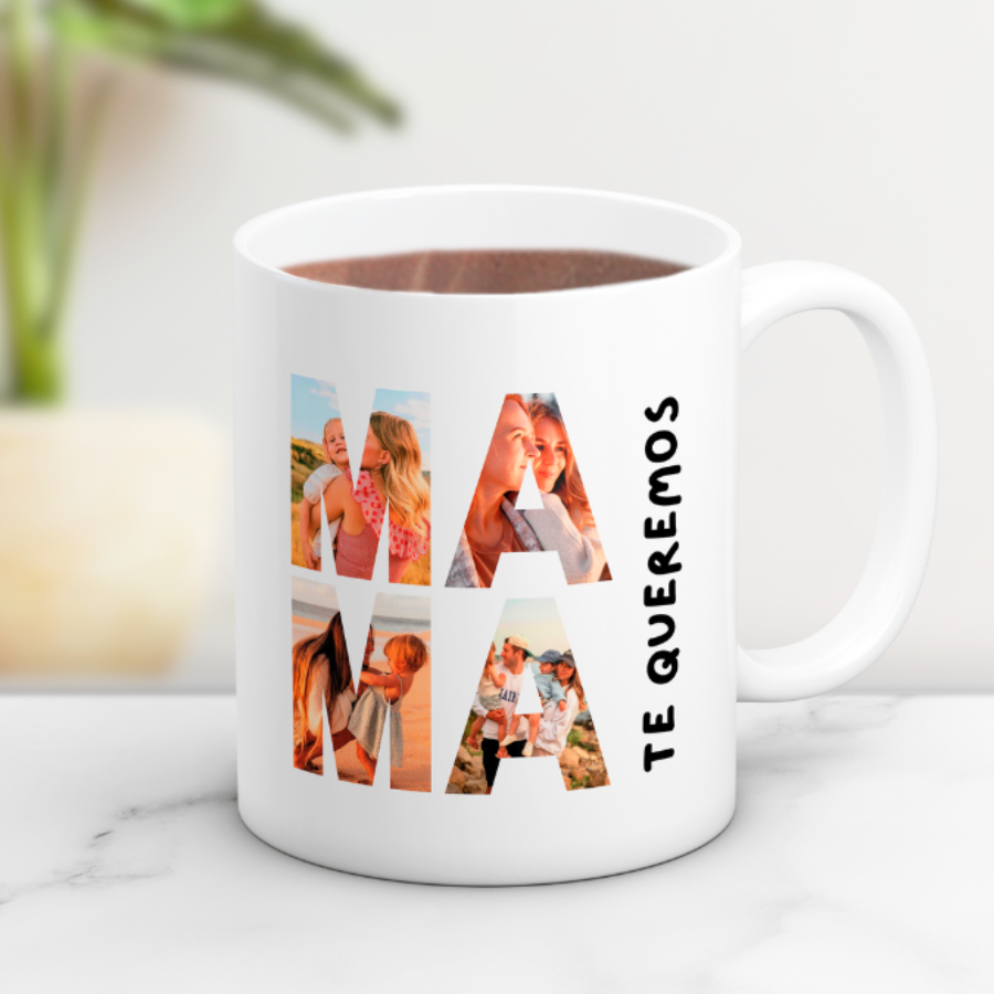 Taza letras "MAMÁ" ❤️ , ¿Buscas un regalo original para tu madre? 🎁 Descubre nuestras tazas personalizadas para tu persona favorita: especiales, emotivas y listas en 48h. ¡Le encantará!