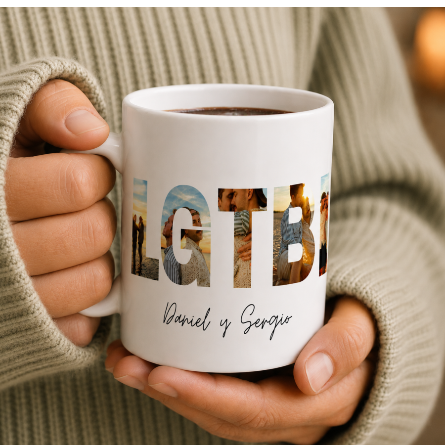 Disfruta cada día de una taza llena de color, orgullo y significado. Su diseño inspirado en el colectivo LGTBI convierte cada café o té en un pequeño recordatorio de amor, diversidad y libertad.