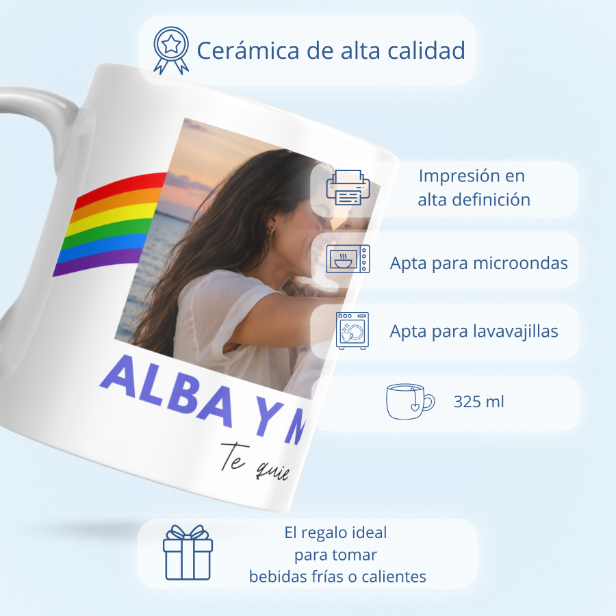 taza personalizada día del orgullo, regalo original