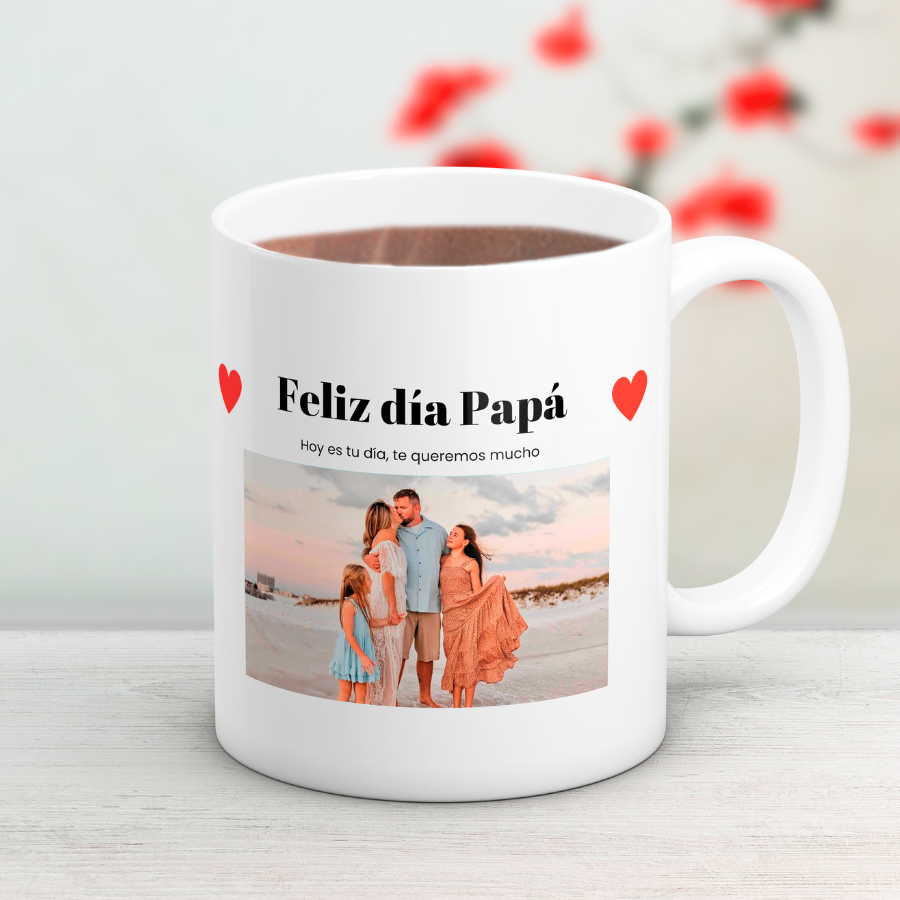 Taza Papá foto completa ❤️ , ¿Buscas un regalo original para tu padre? 🎁 Descubre nuestras tazas personalizadas para tu persona favorita: especiales, emotivas y listas en 48h. ¡Le encantará!