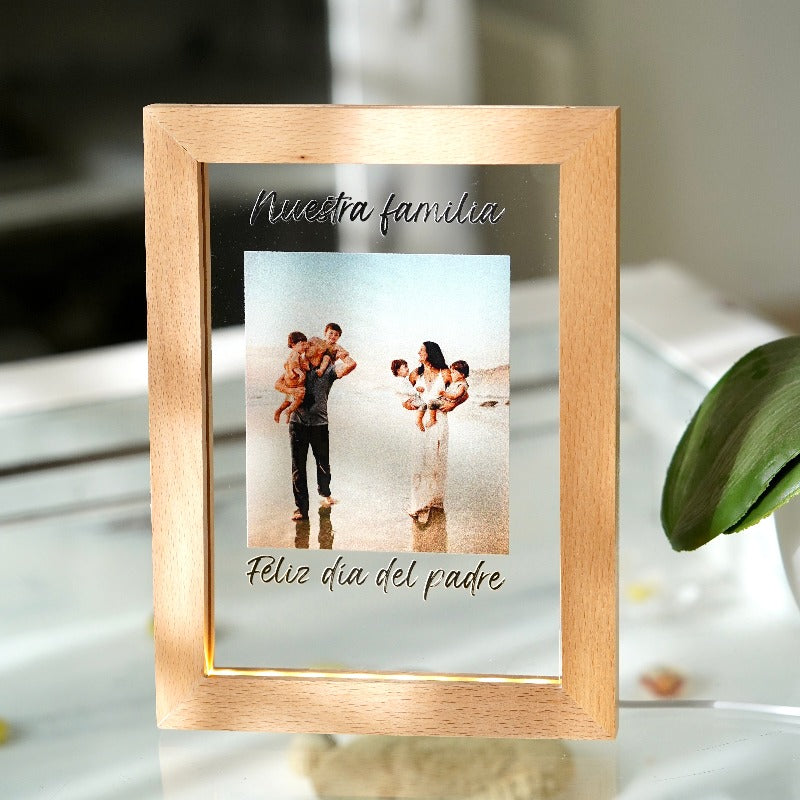 Regalo Día del Padre | Regalo padre original personalizado | Cristal Plaque | Ideas de regalo | Lámpara con foto personalizada | Regalo ppara mi padre | Marco con foto personalizado | Que regalar en el día del padre | Cristal Plaque