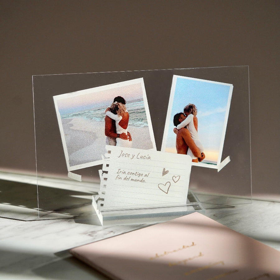 Regalo original personalizado | Cristal Plaque | Ideas de regalo | Placa de cristal con fotos y notas | Regalo aniversario | Marco con foto personalizado | Que regalar a mi novio | Regalos para mi novia