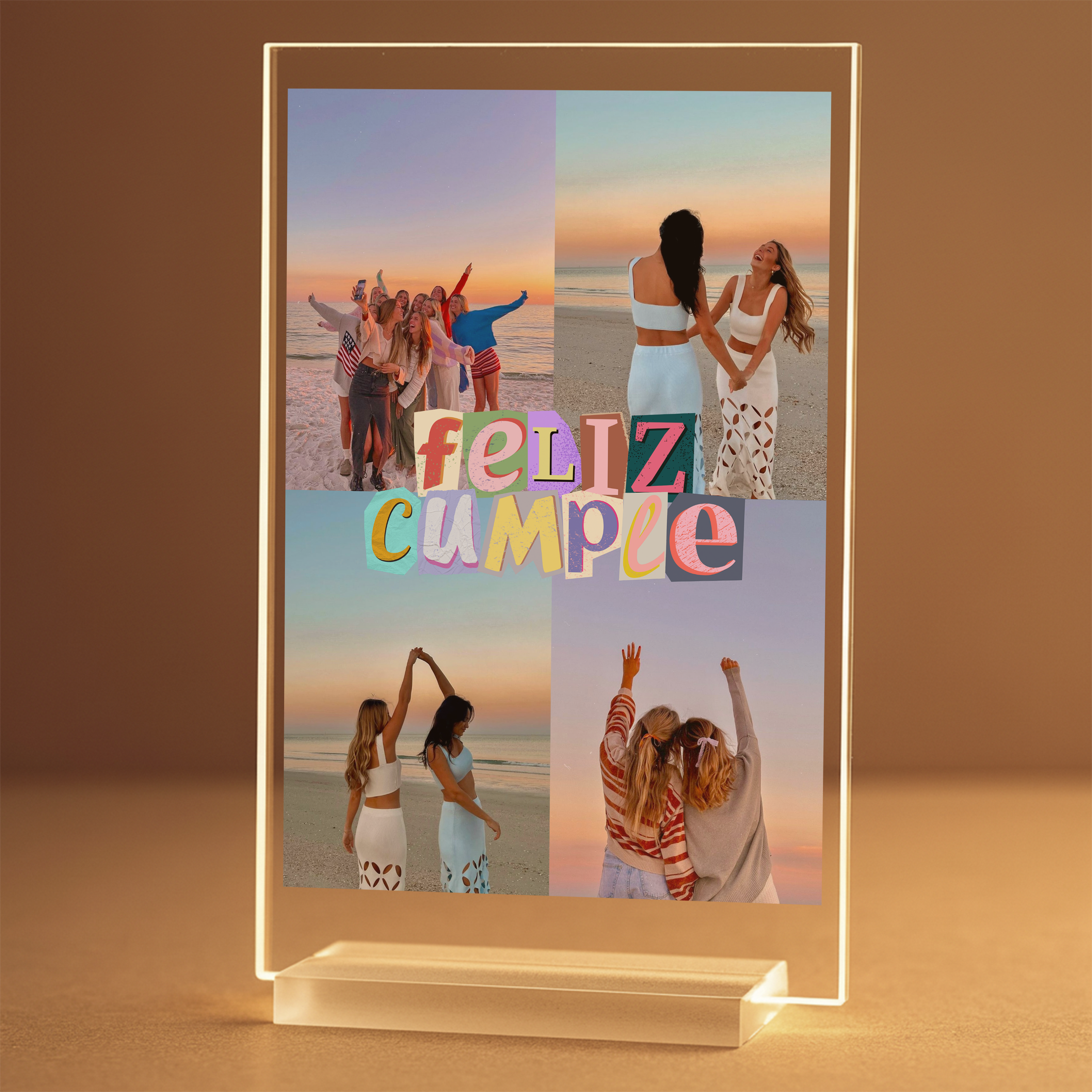 Lámpara Feliz Cumpleaños 4 fotos