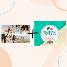 Carregar imagem no visualizador da galeria, Pack Placa palabra personalizable con fotos +  Libro Plan With con 50 planes en familia
