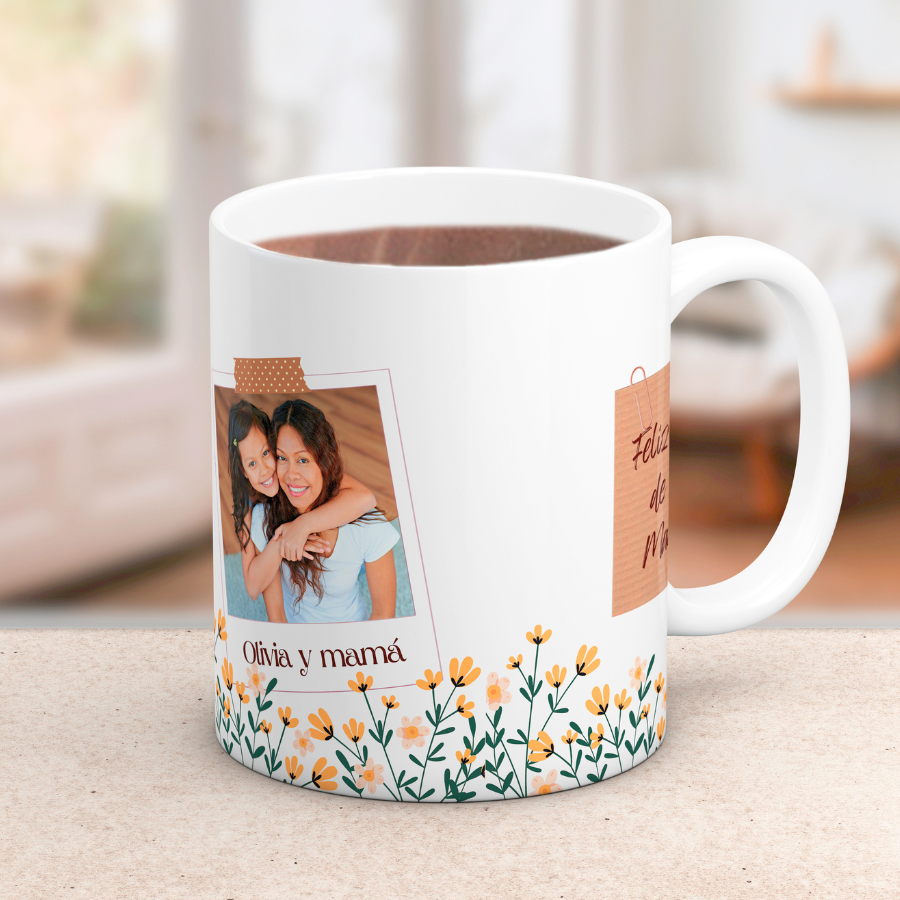 Taza Mamá florecitas