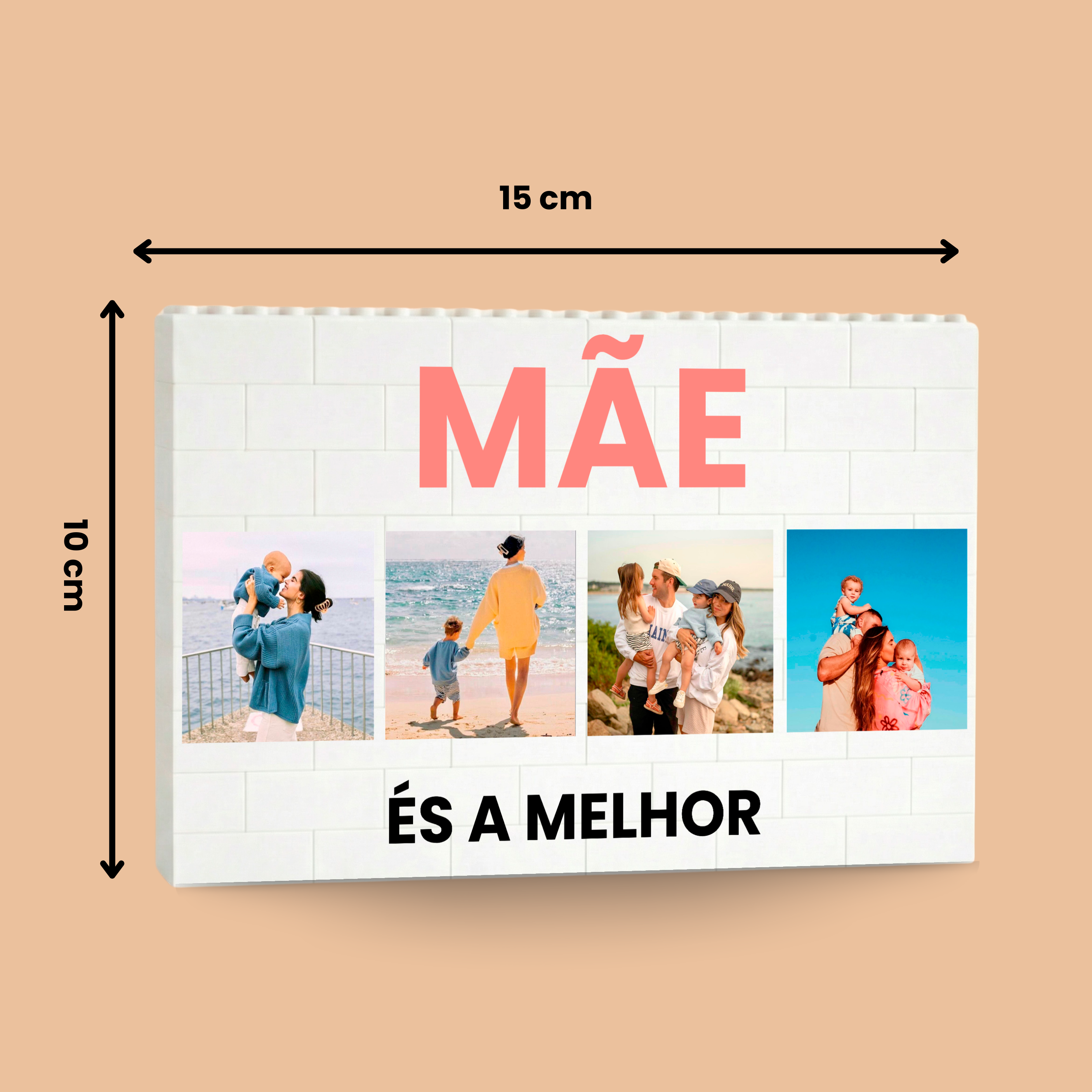 Puzzle da Mãe com 4 fotos e mensagem