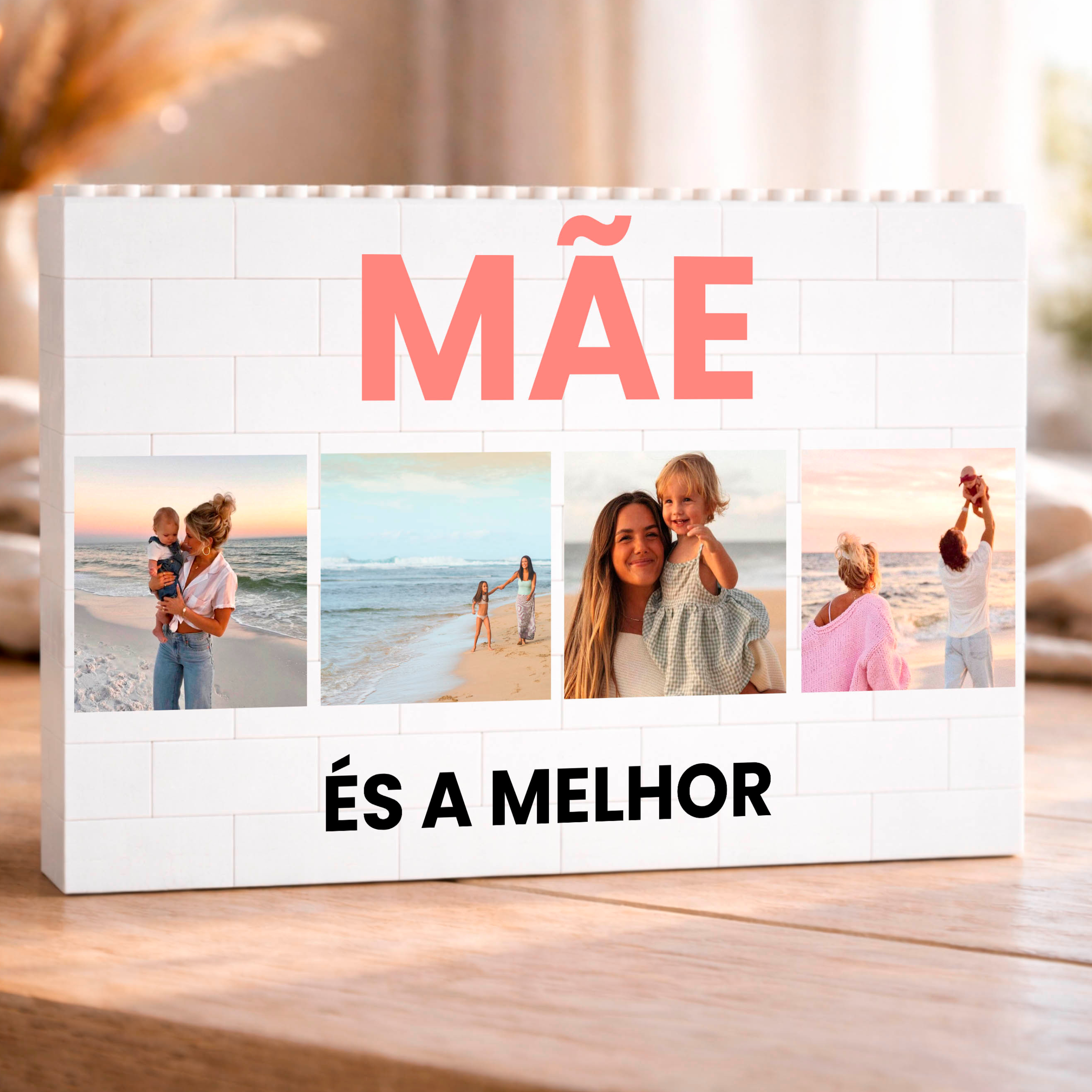 Puzzle da Mãe com 4 fotos e mensagem