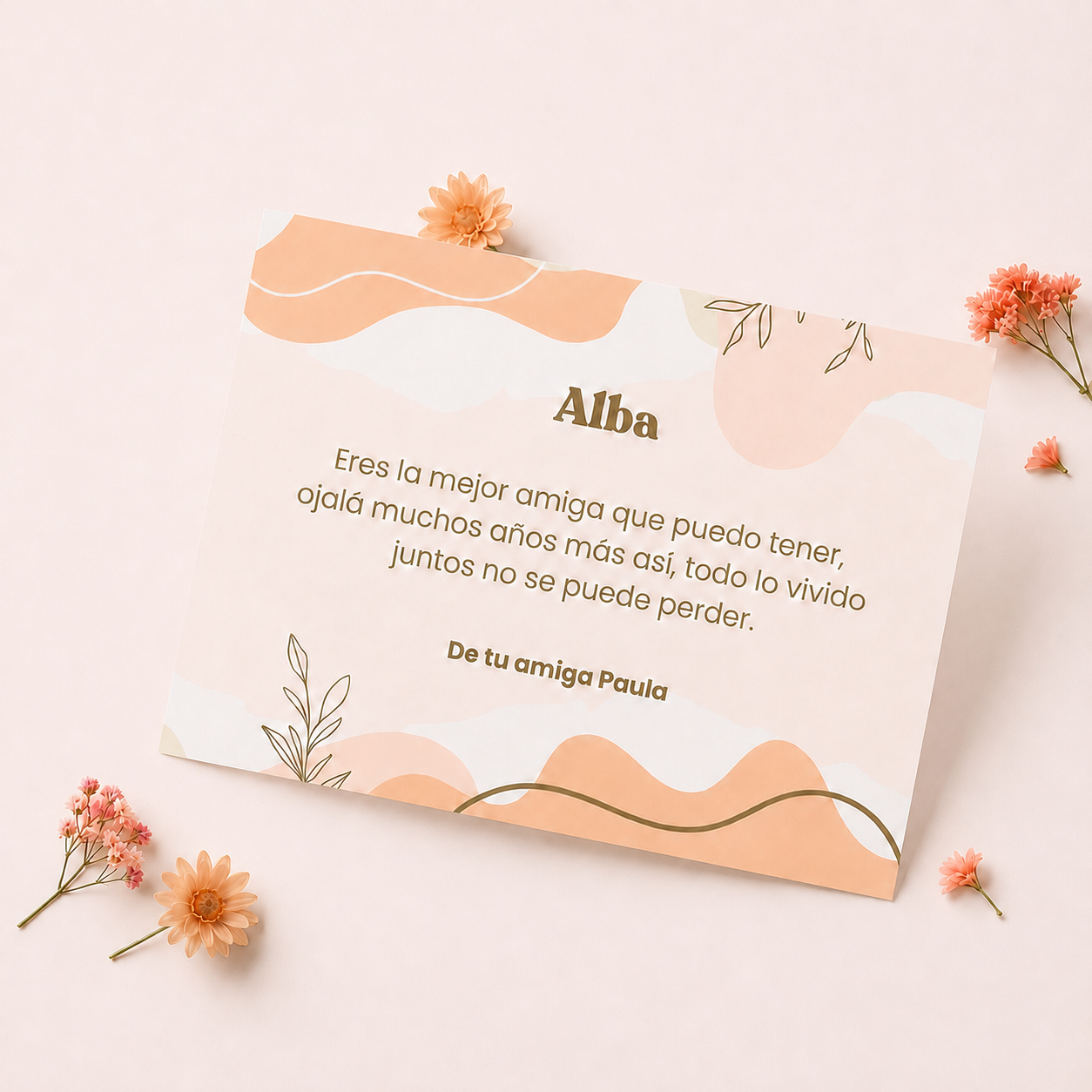 Tarjeta Cristal Plaque Crema