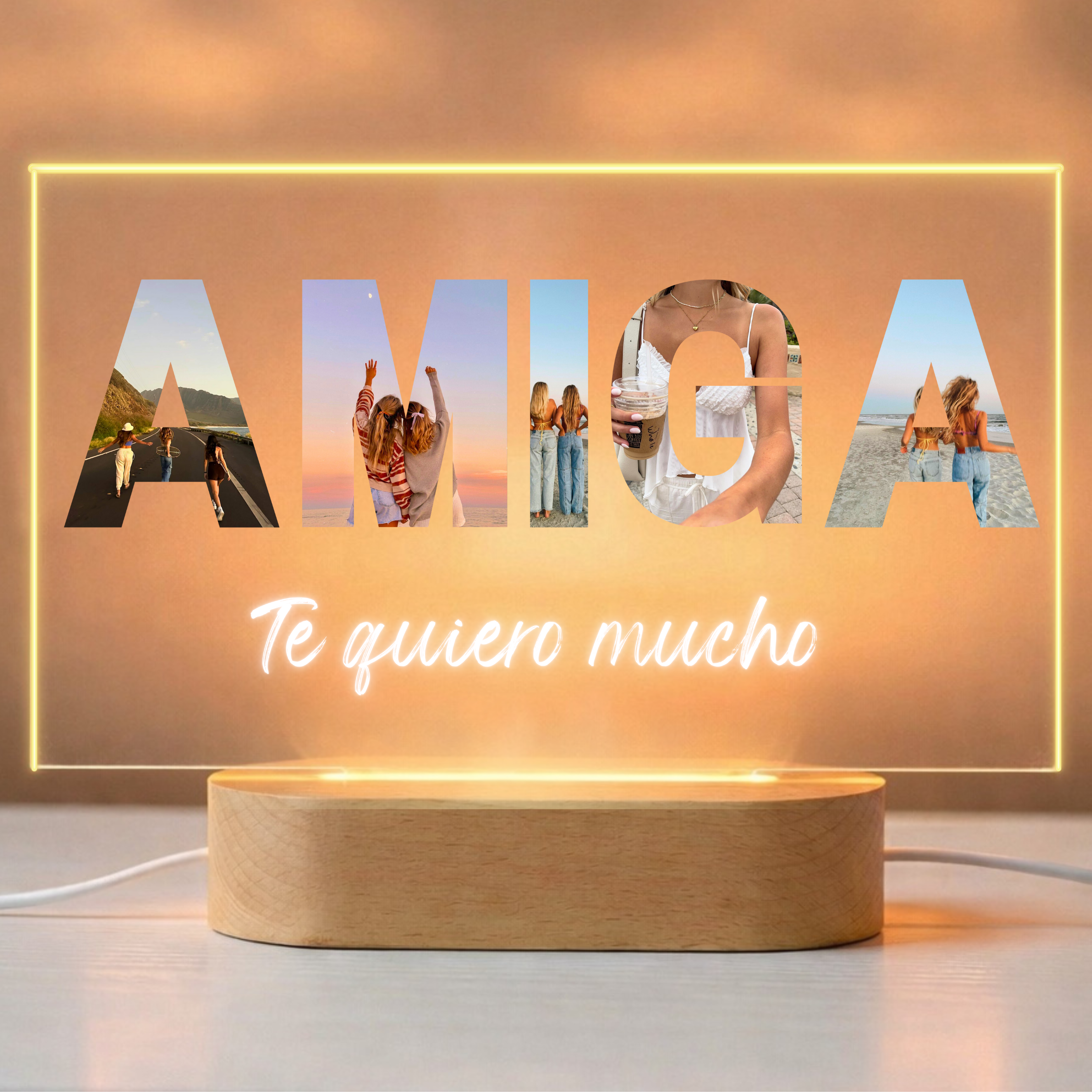 Lámpara "AMIGA" con fotos