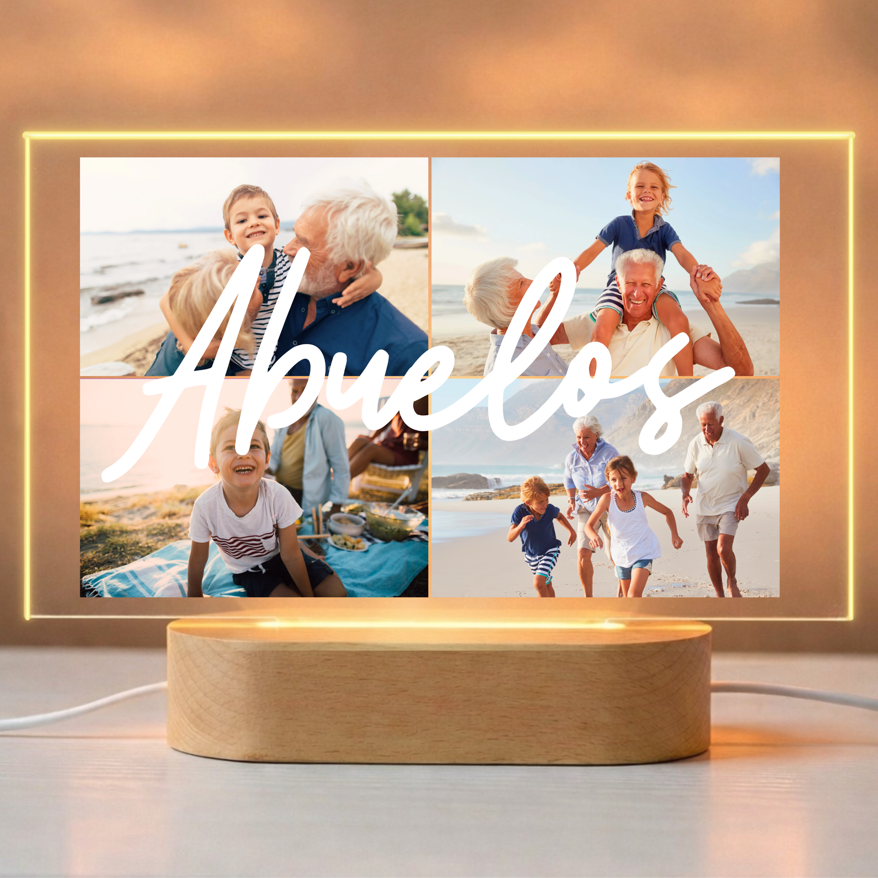 Lámpara "ABUELOS" con fotos