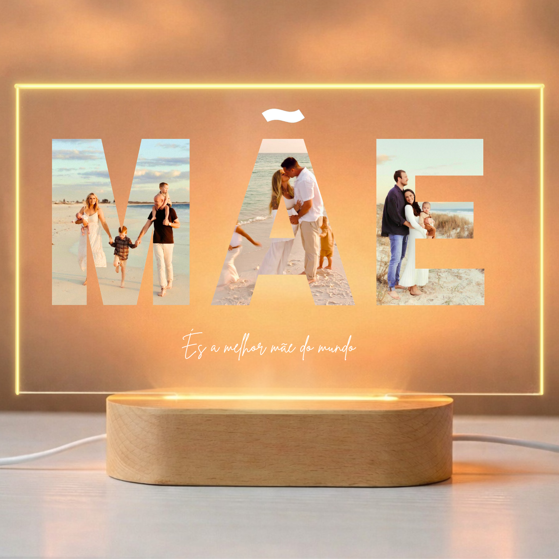 Lampada "MAE" com fotos PT