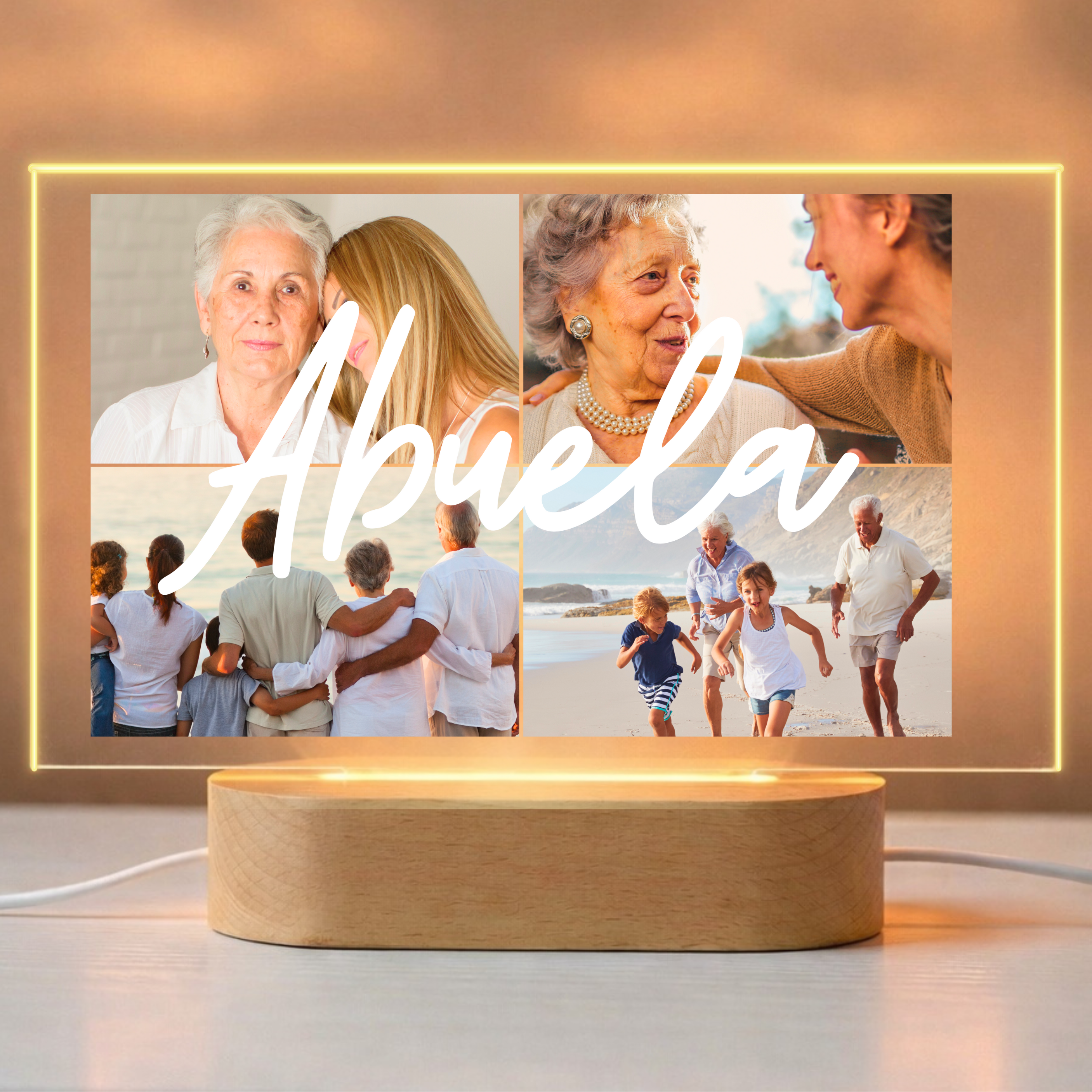Lámpara "ABUELA" con fotos