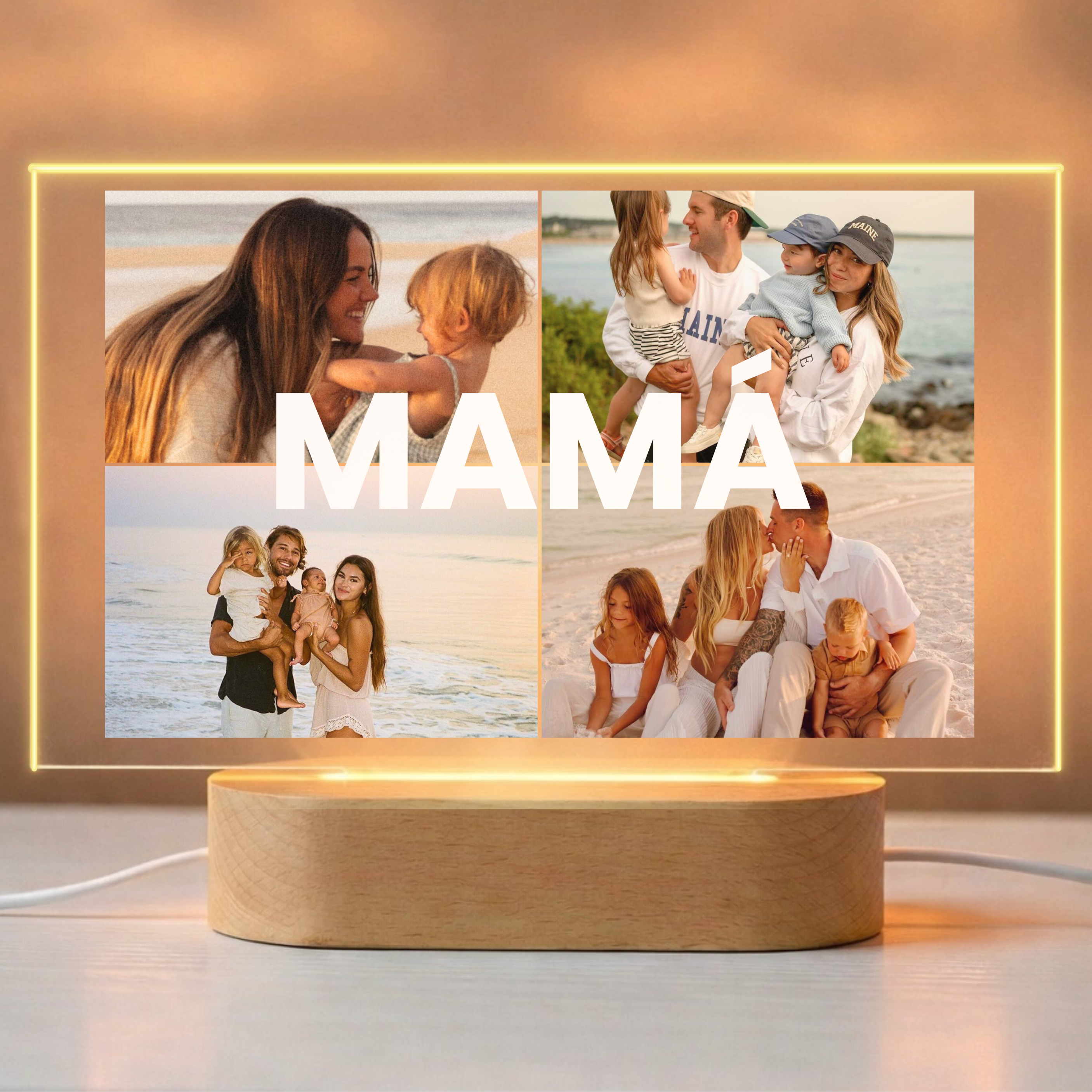 Lámpara "MAMÁ" collage