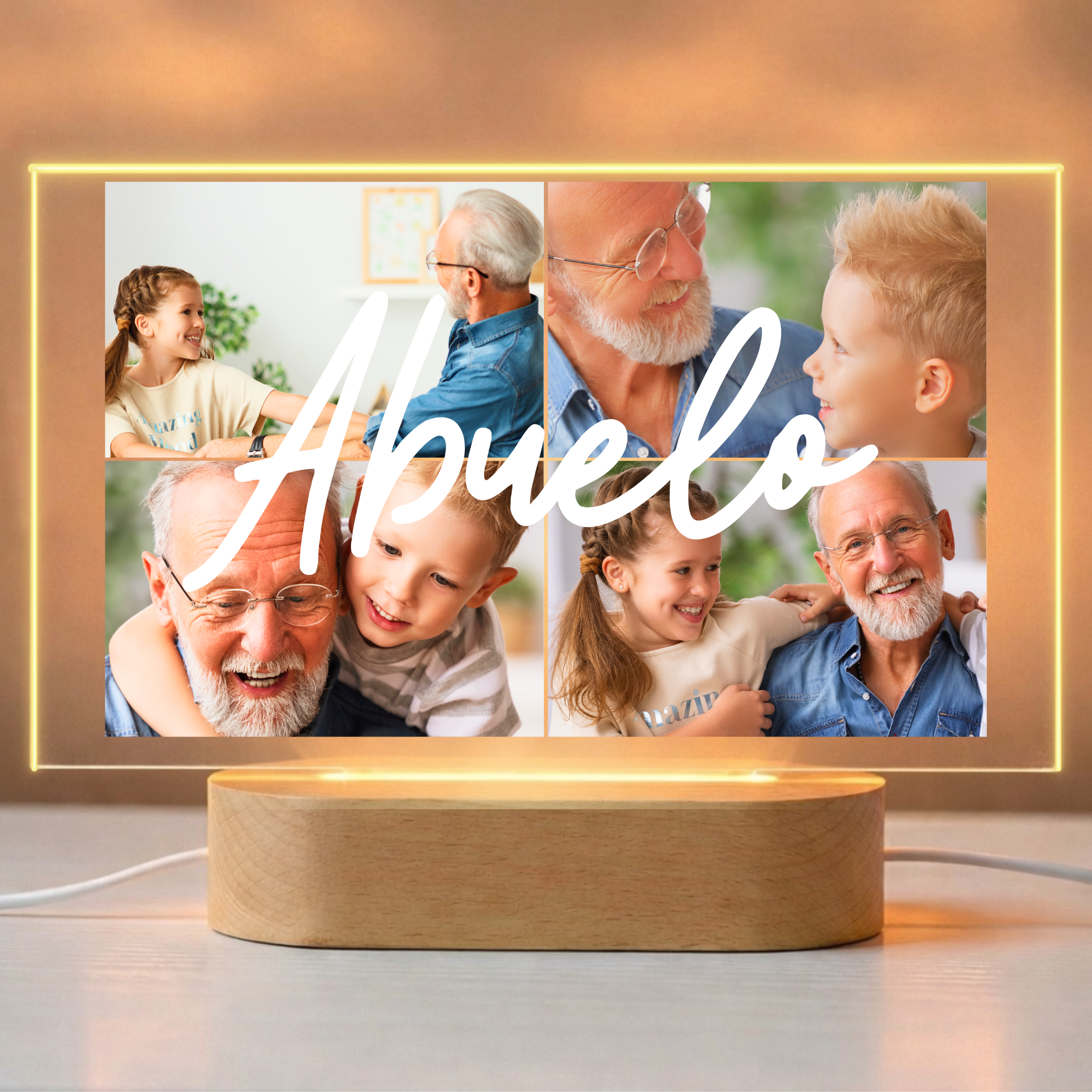 Lámpara "ABUELO" con fotos