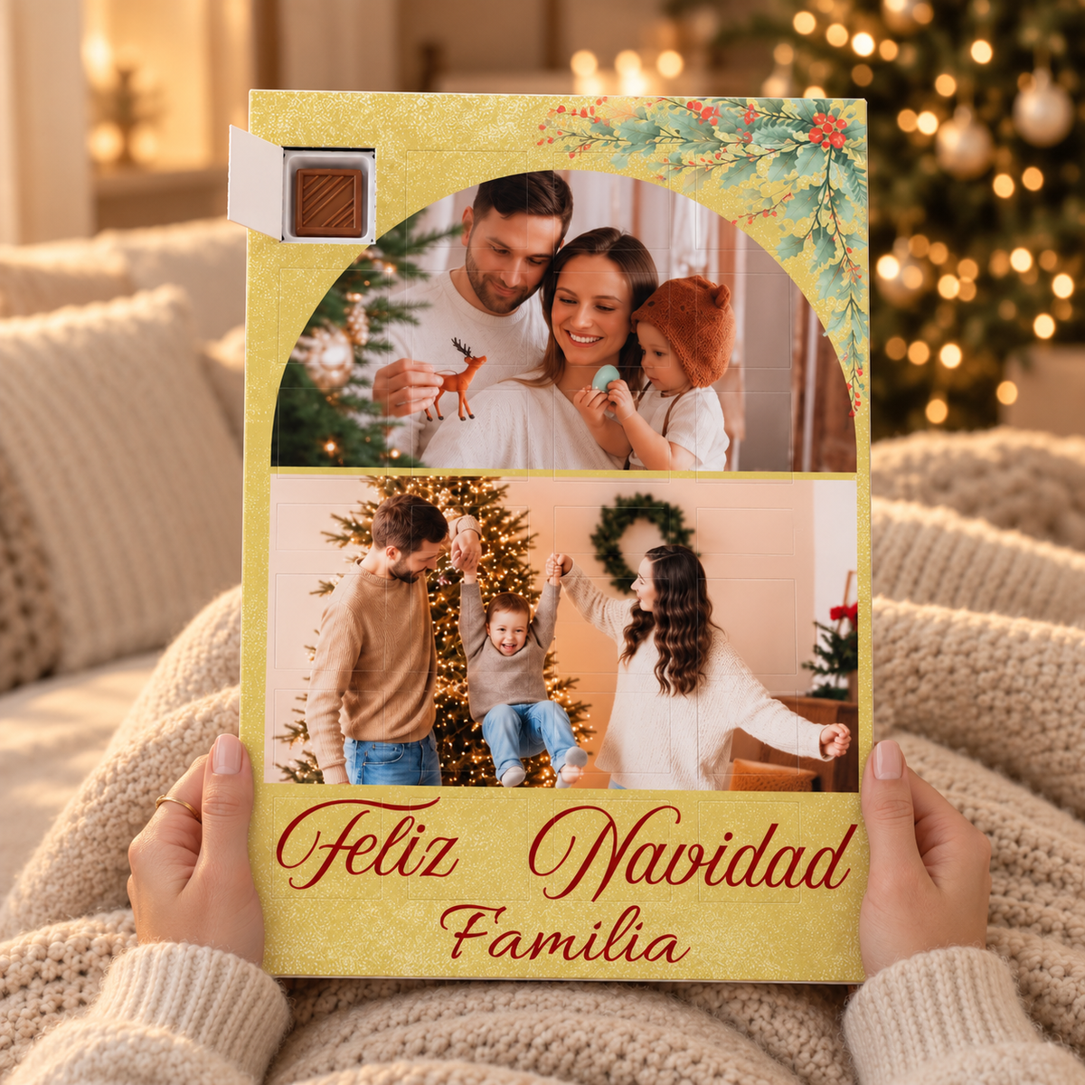 Calendario de Adviento Personalizado con 2 Fotos