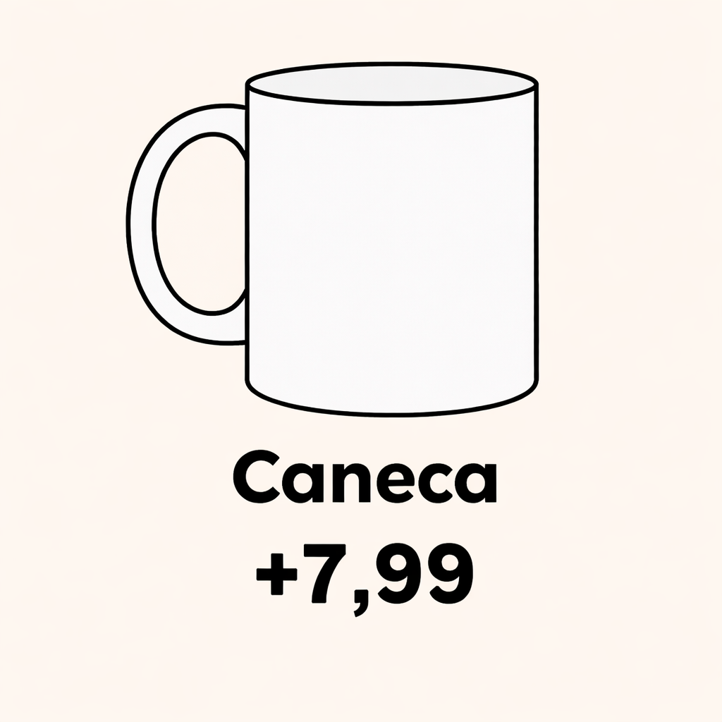 Caneca Mãe na parte inferior e 4 fotos na parte superior