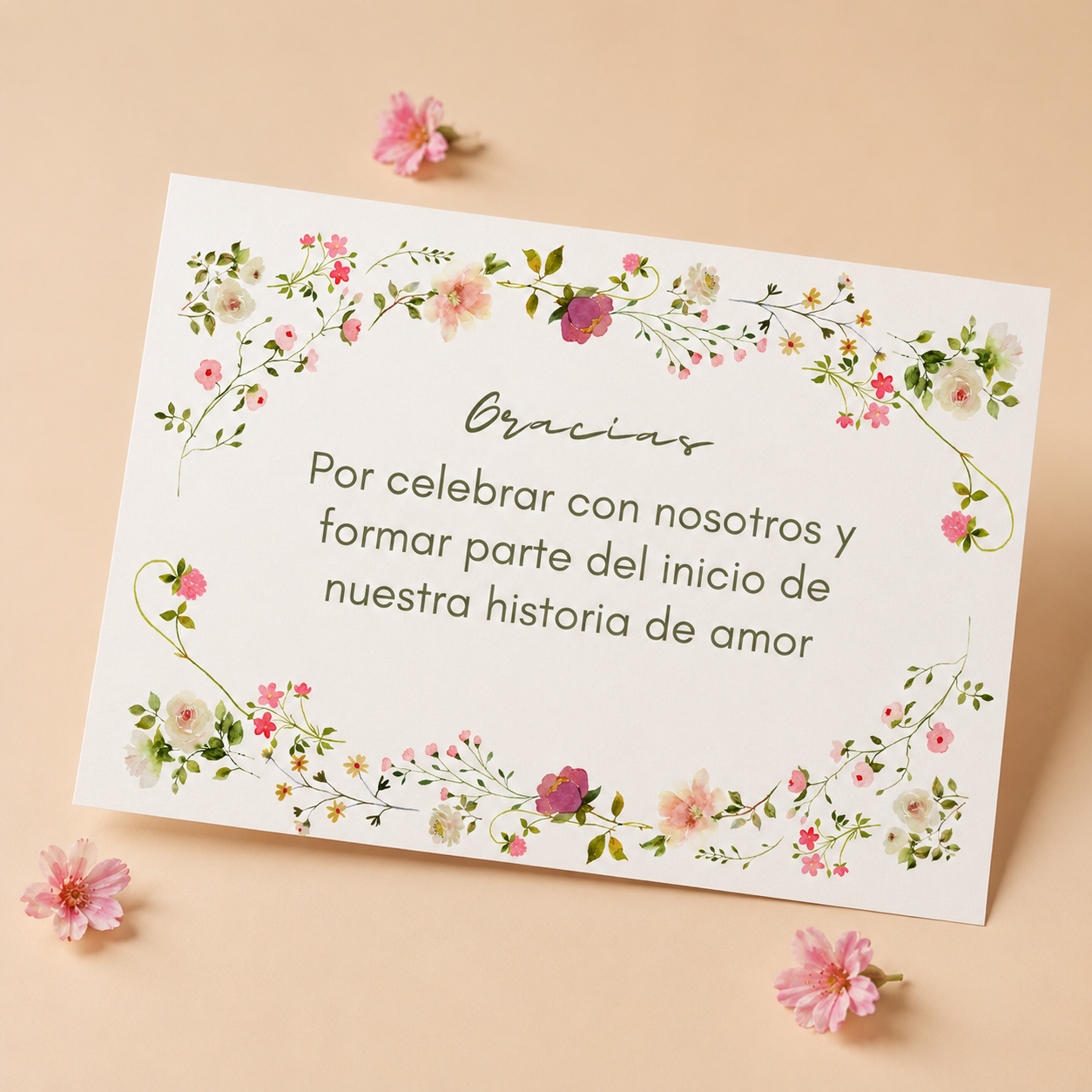 Tarjeta Marco de Flores