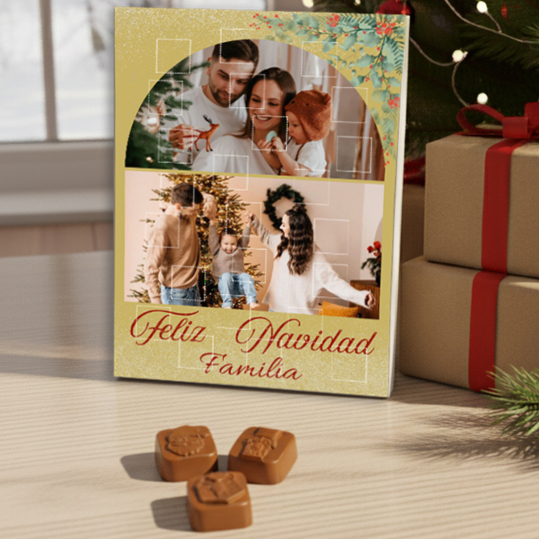Calendario de adviento con dos fotos personalizado