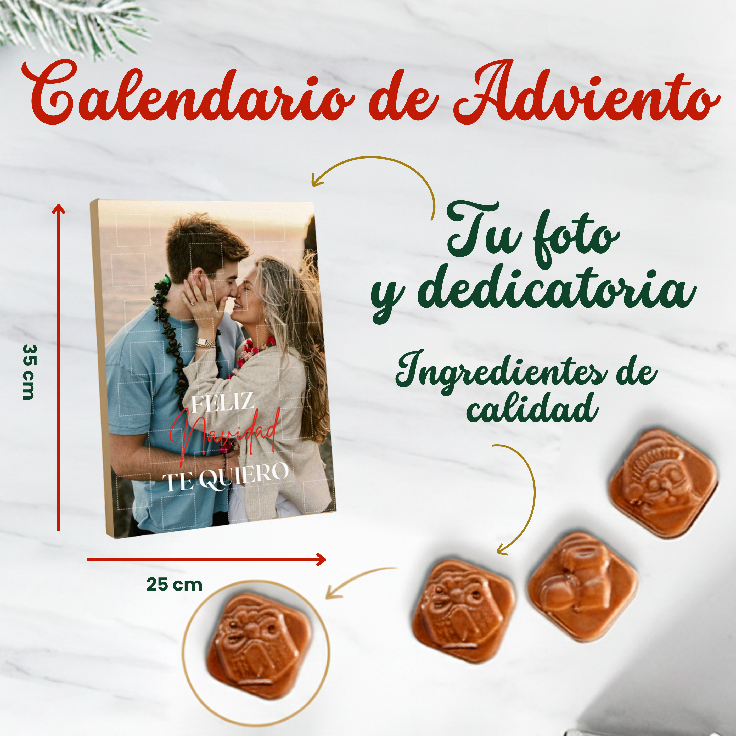 Calendario de adviento con tu foto personalizado
