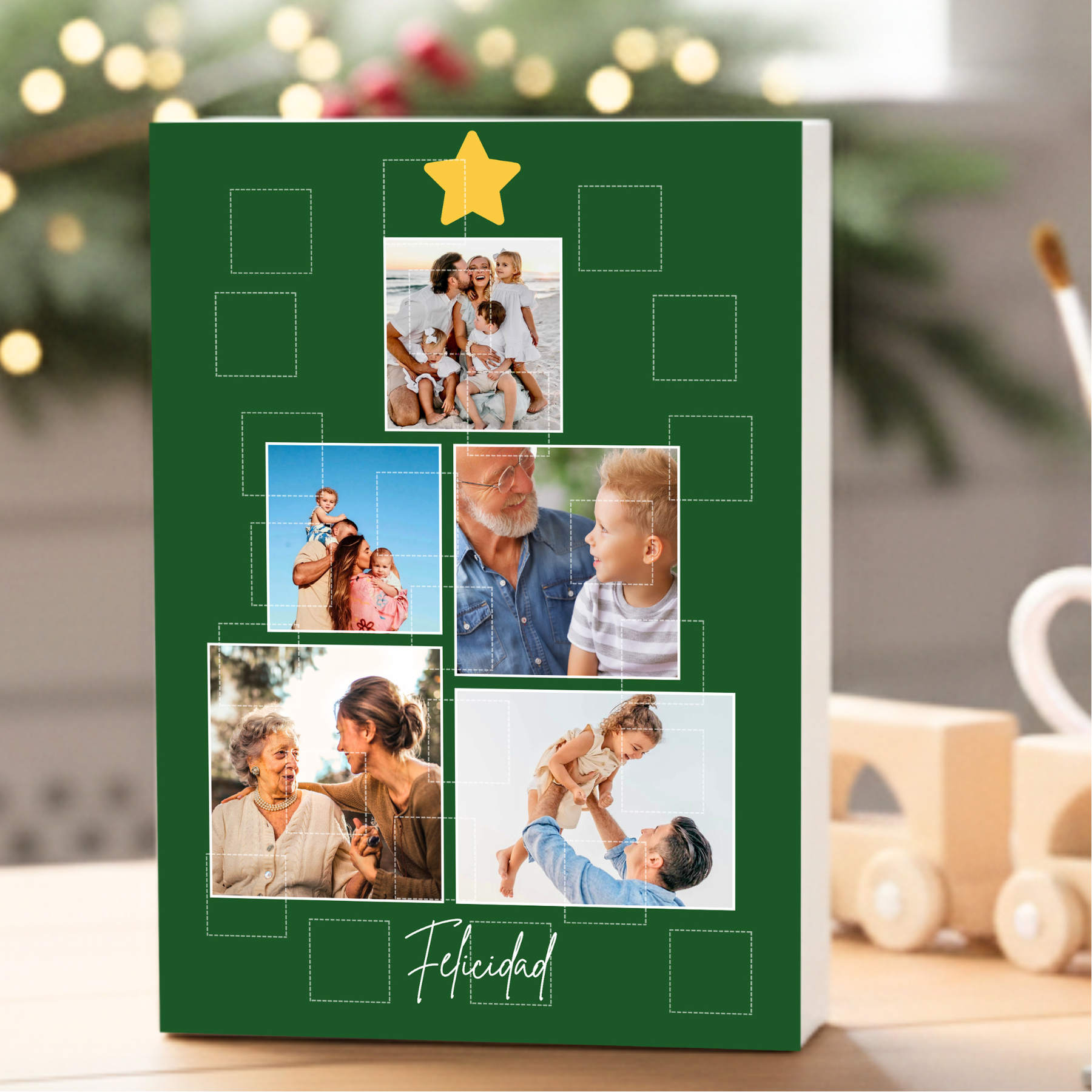 Calendario de adviento árbol con fotos personalizado