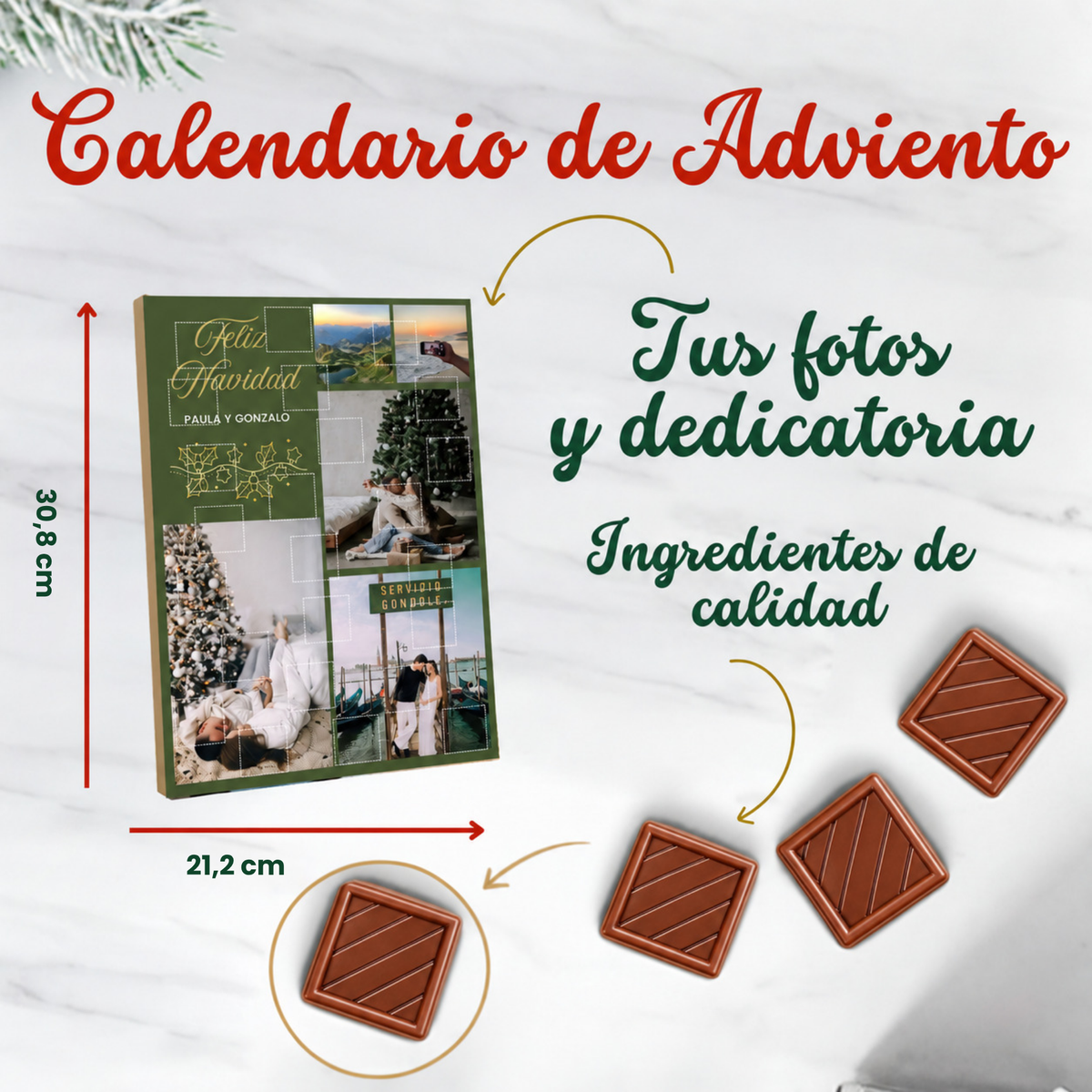 Calendário do Advento com sua foto personalizada