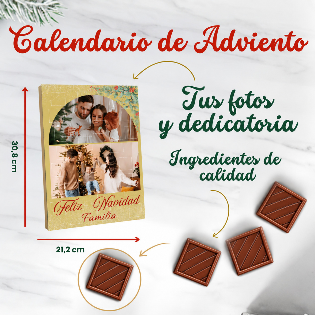 Calendário do Advento com sua foto personalizada