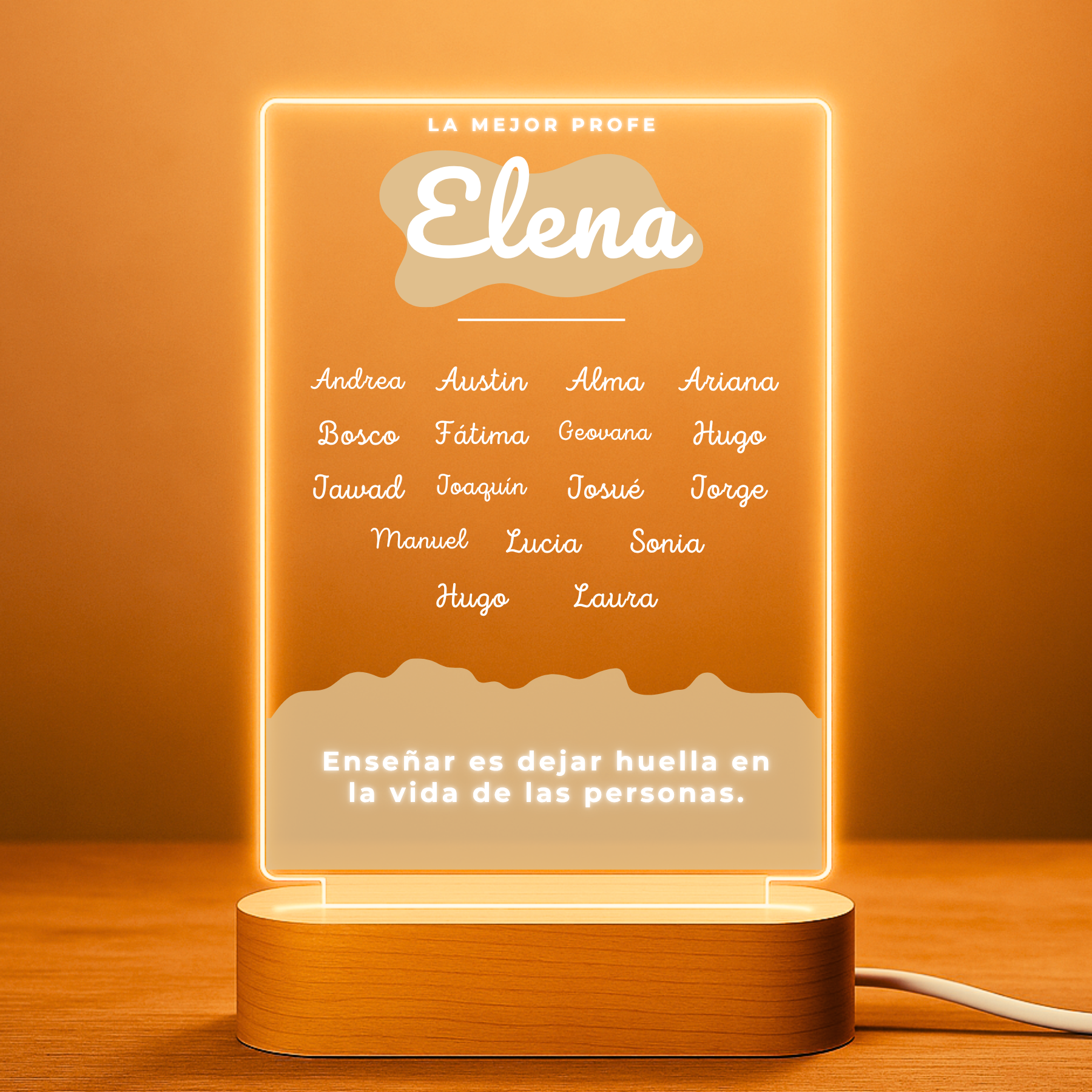Lámpara clase fin de curso