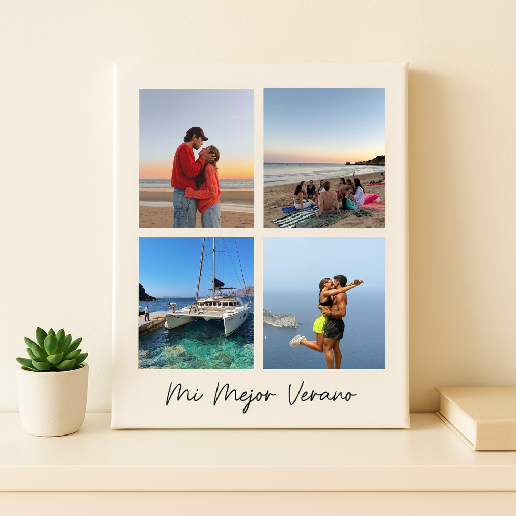 Lienzo con fotos personalizado para regalo