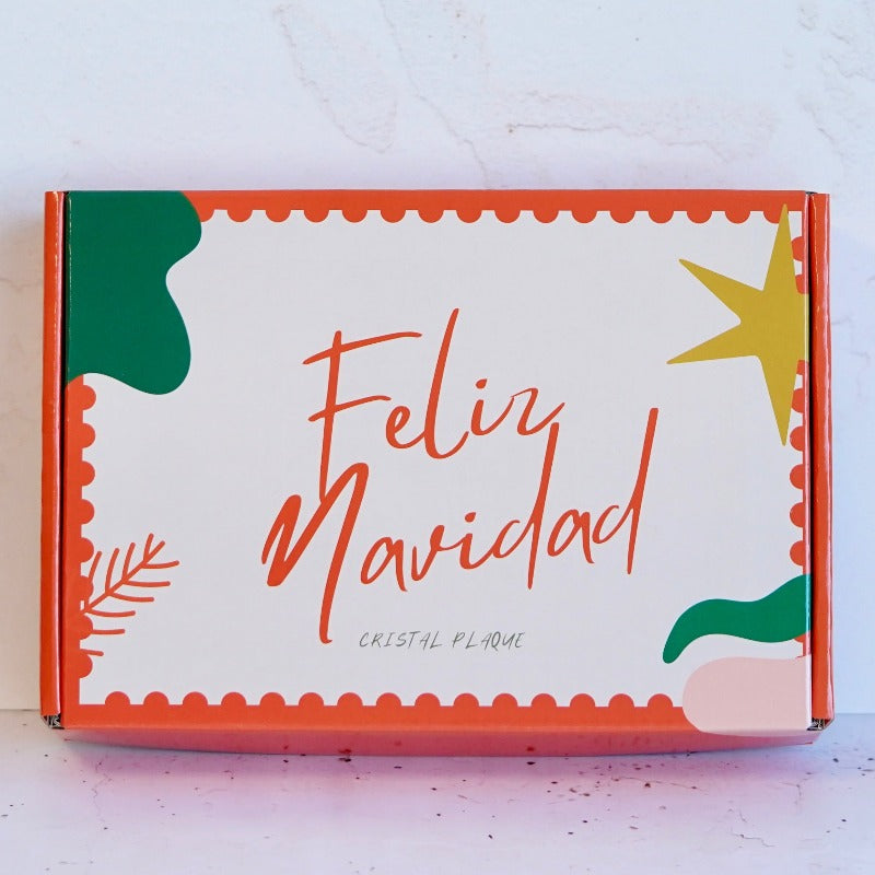 Caja decorada Feliz Navidad 