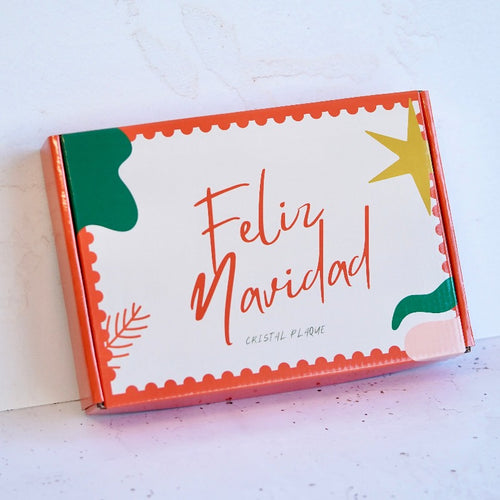 Caja de Navidad  Decorada con Detalles Festivos