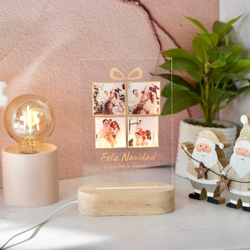 Regalo personalizado Navidad lámpara con fotos 