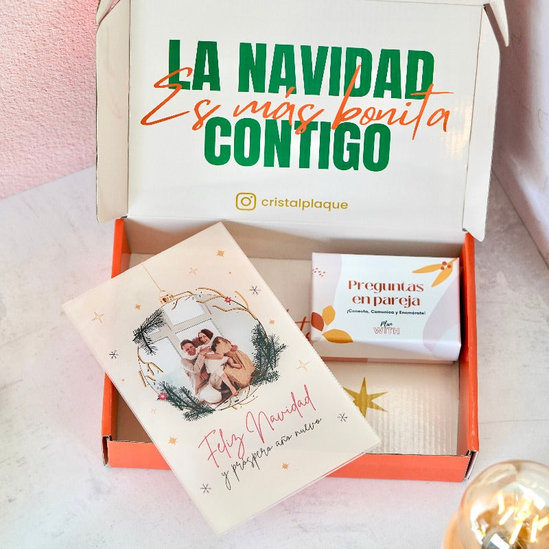 Pack regalo de Navidad placa con foto 🎅🏻